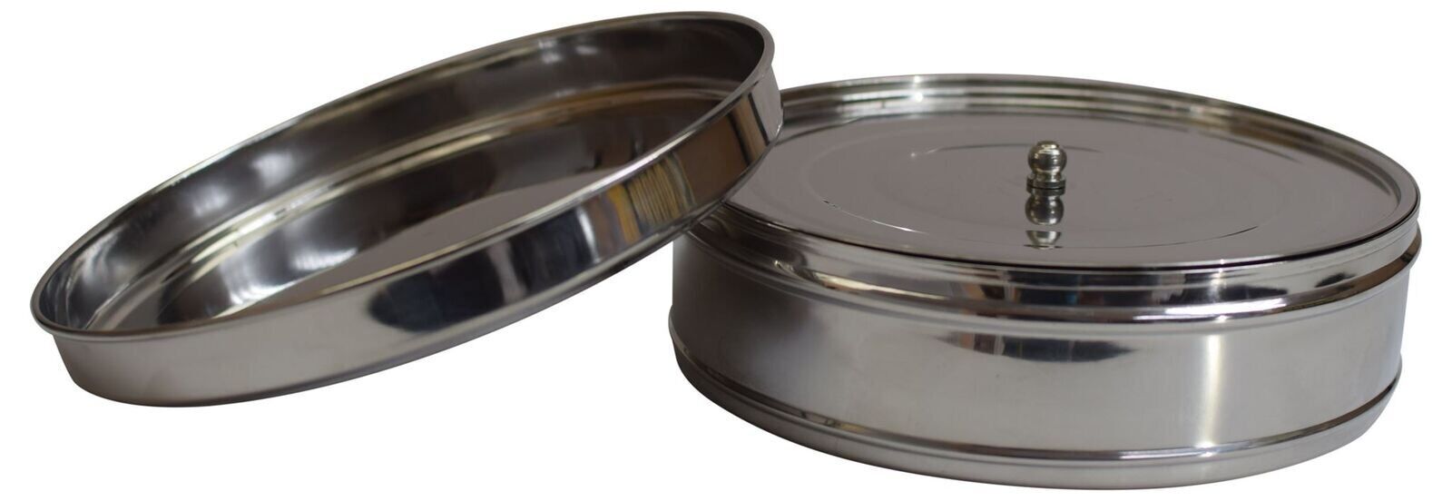 Stainless Steel Indian Spice Box, Indian Double Lid Masala Dabba, Masala Box Ste
