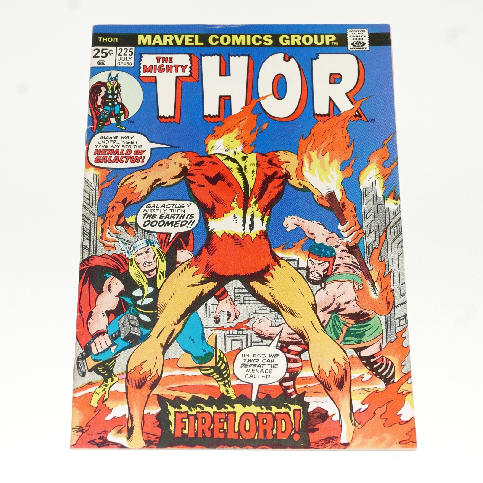 The Mighty Thor #225 (July 1974) 1st Appearance Firelord Buscema Comb Ship