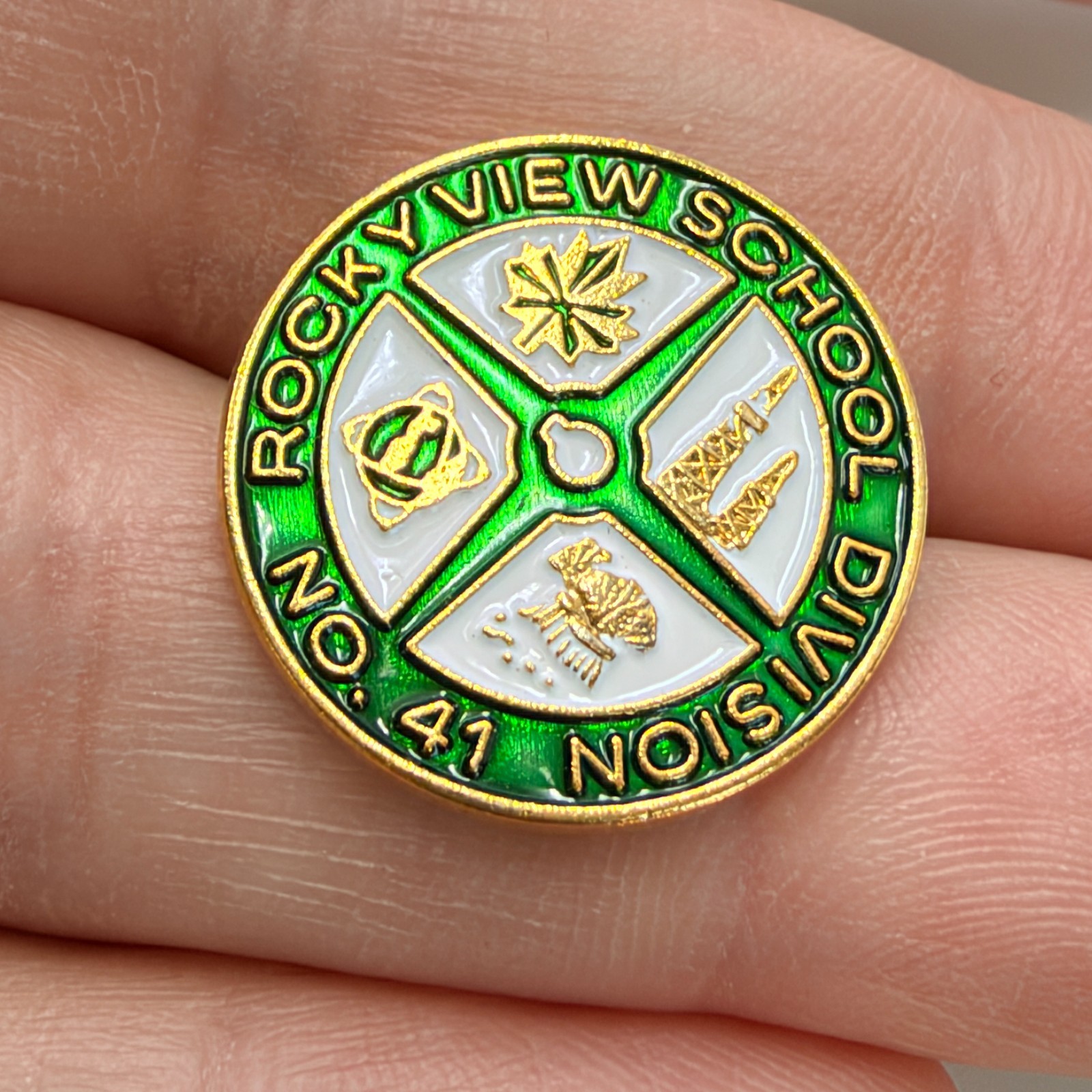 Rocky View School Division 41 Lapel Pin Enamel Alberta Canada Education Vintage Rocky View School Division 41 Lapel Pin Enamel Alberta Canada Education Vintage