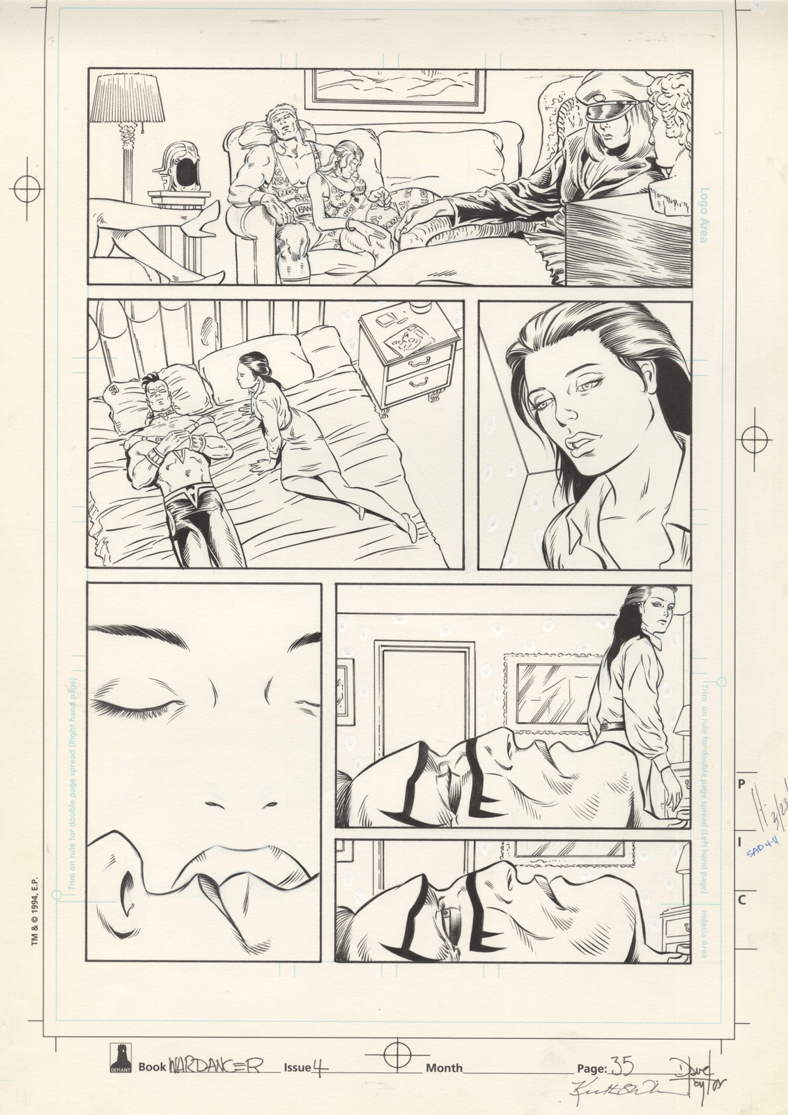 War Dancer #4 pg 35 Original Comic Art by Dave Taylor - Defiant