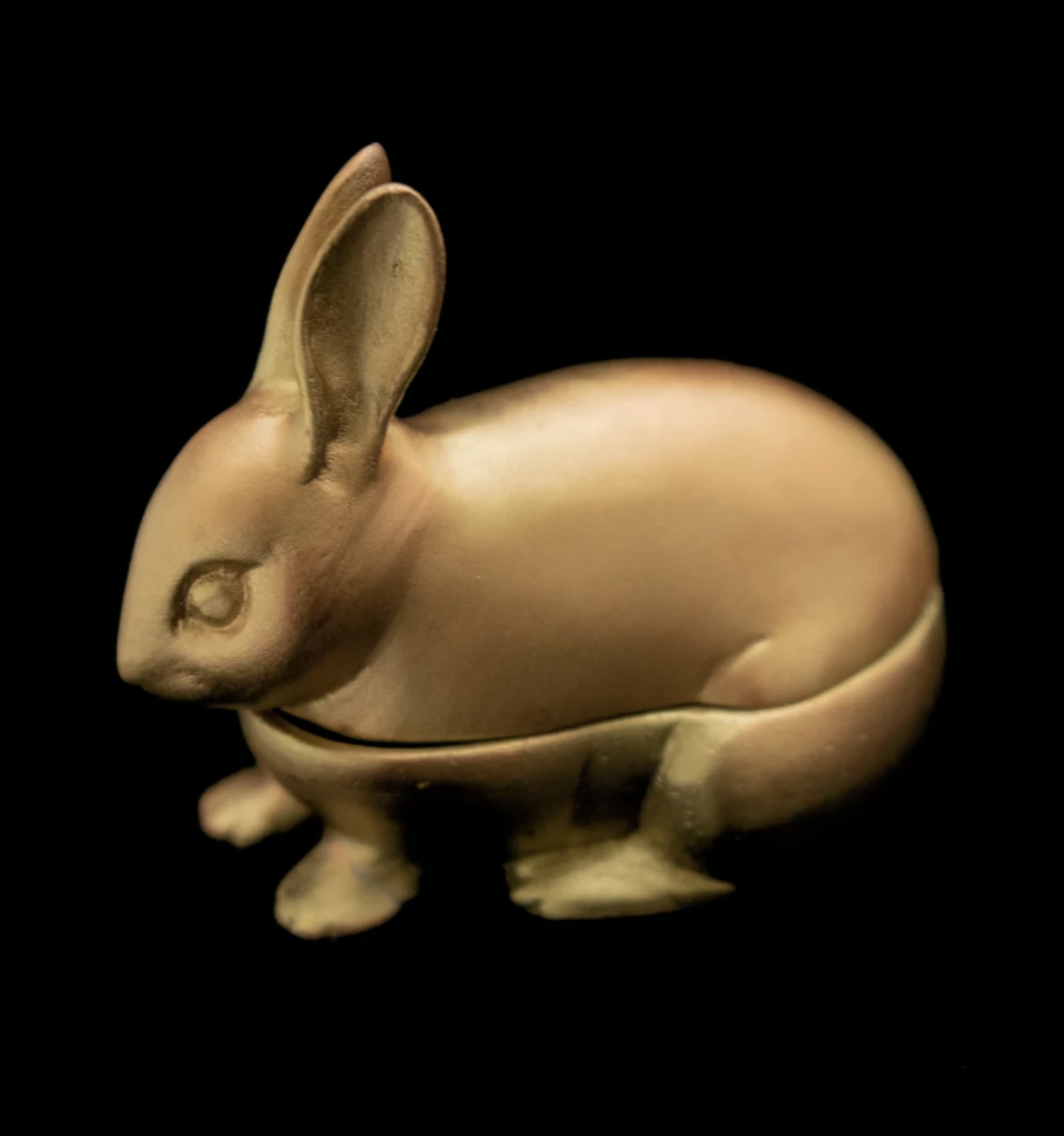 Vintage CUTE Bunny  Trinket Jewelry Box Antique Style Keepsake Vanity Decor VTG