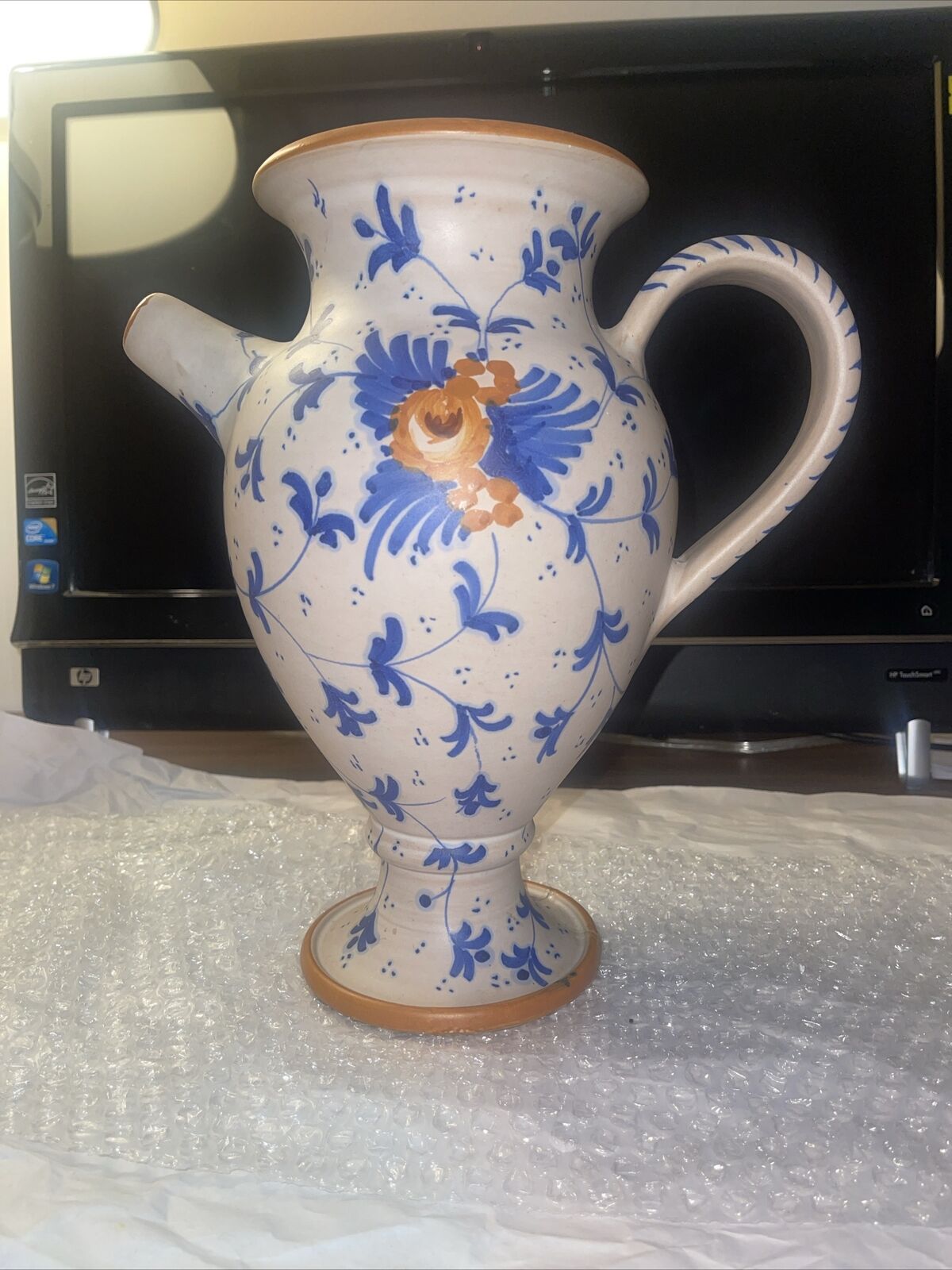 Italian Vase With Spout 11”