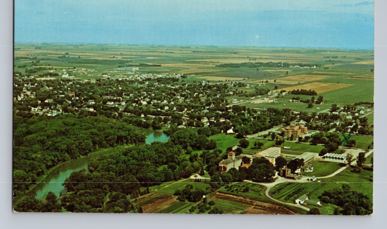 Aerial View Crookston Minnesota Postcard Northern Minnesota Novelties Dexter
