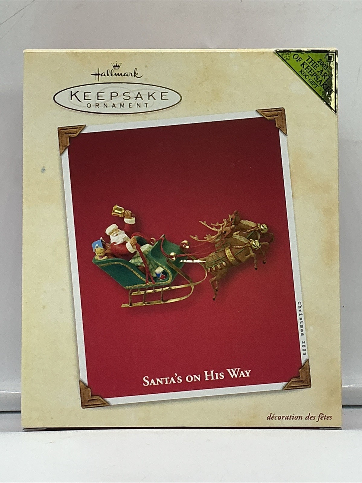 2003 Hallmark Santa's on His Way Repaint Ornament - The Art Of Keepsake SIGNED