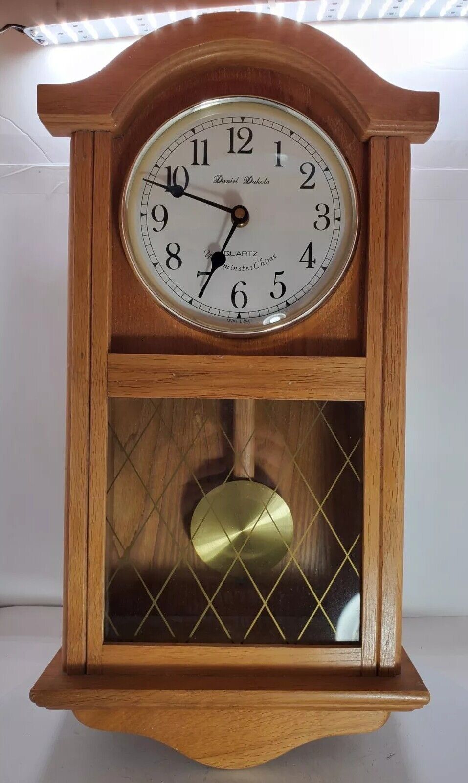 Daniel Dakota Westminster Hourly Chime Pendulum Quartz Clock Tested Working 