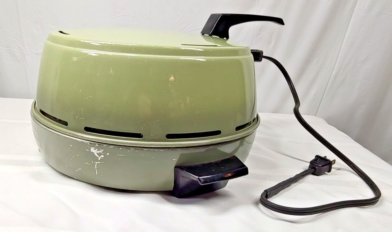 Vtg Mirro Portable Electric Broiler 0475-37 Round 9 1/2 Vtg Mirro Portable Electric Broiler 0475-37 Round 9 1/2