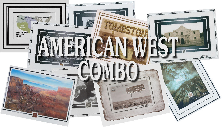 AMERICAN WEST COMBO: The Alamo, Grand Canyon, Tombstone, Area 51, etc relics