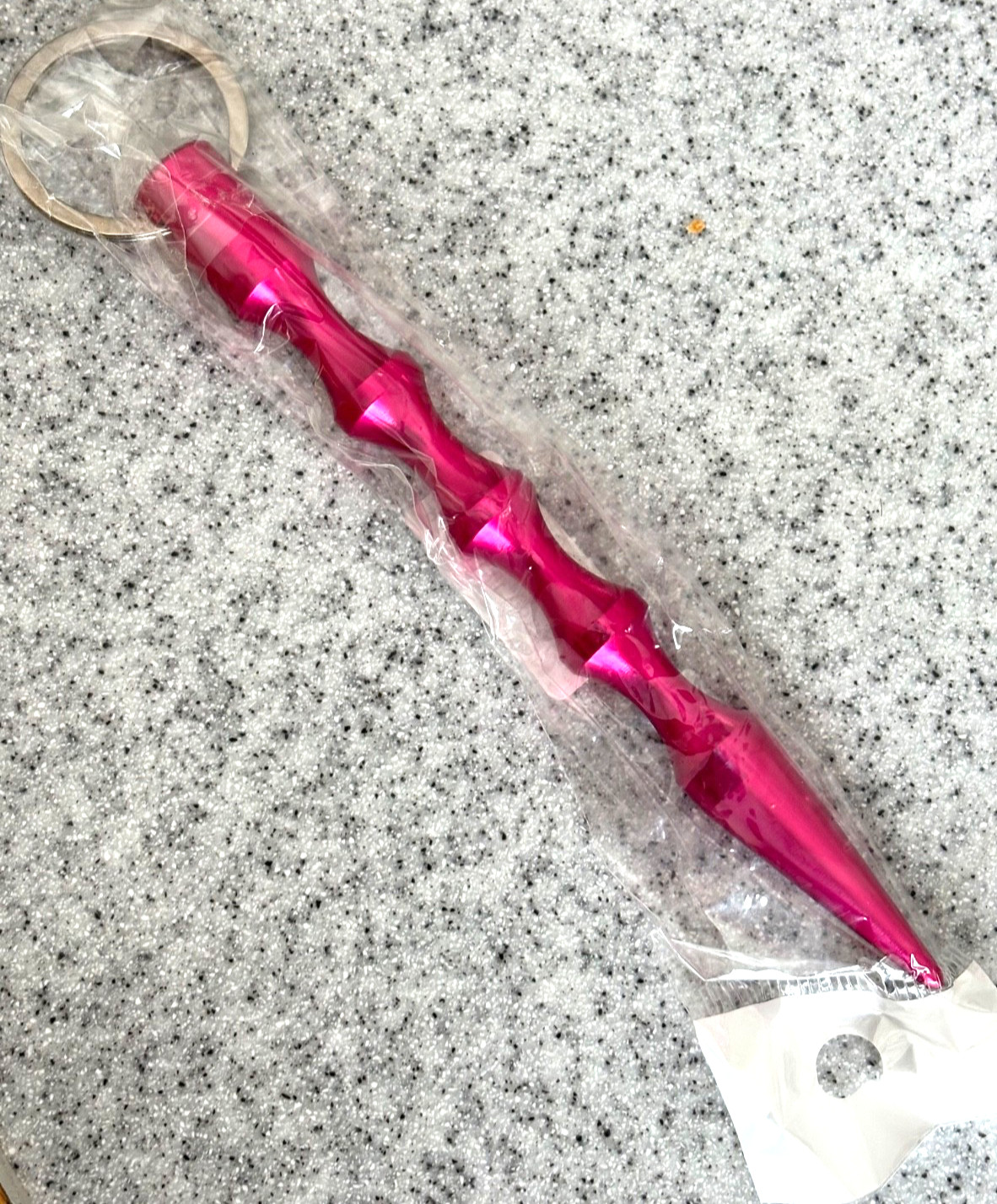 PINK palm keychain safety aluminum NEW 5.5 inches kubaton
