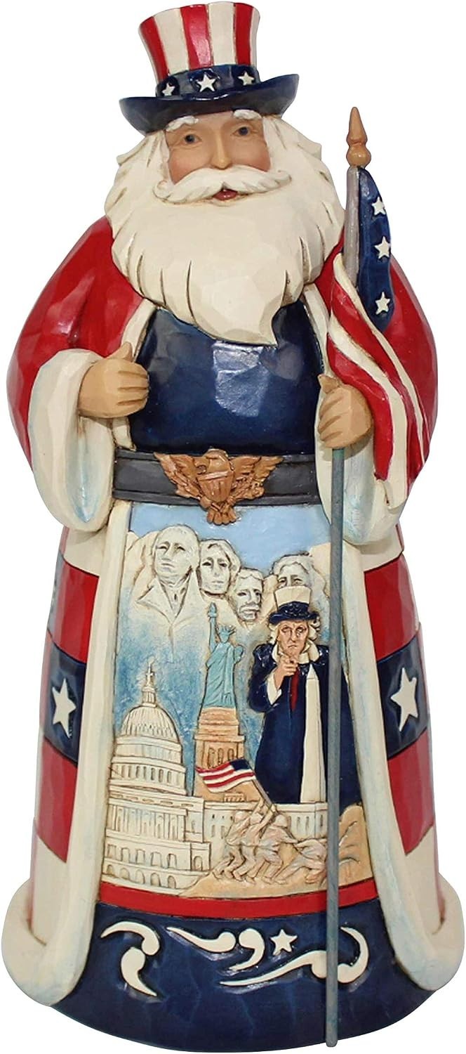 Enesco Jim Shore Heartwood Creek America Santa 