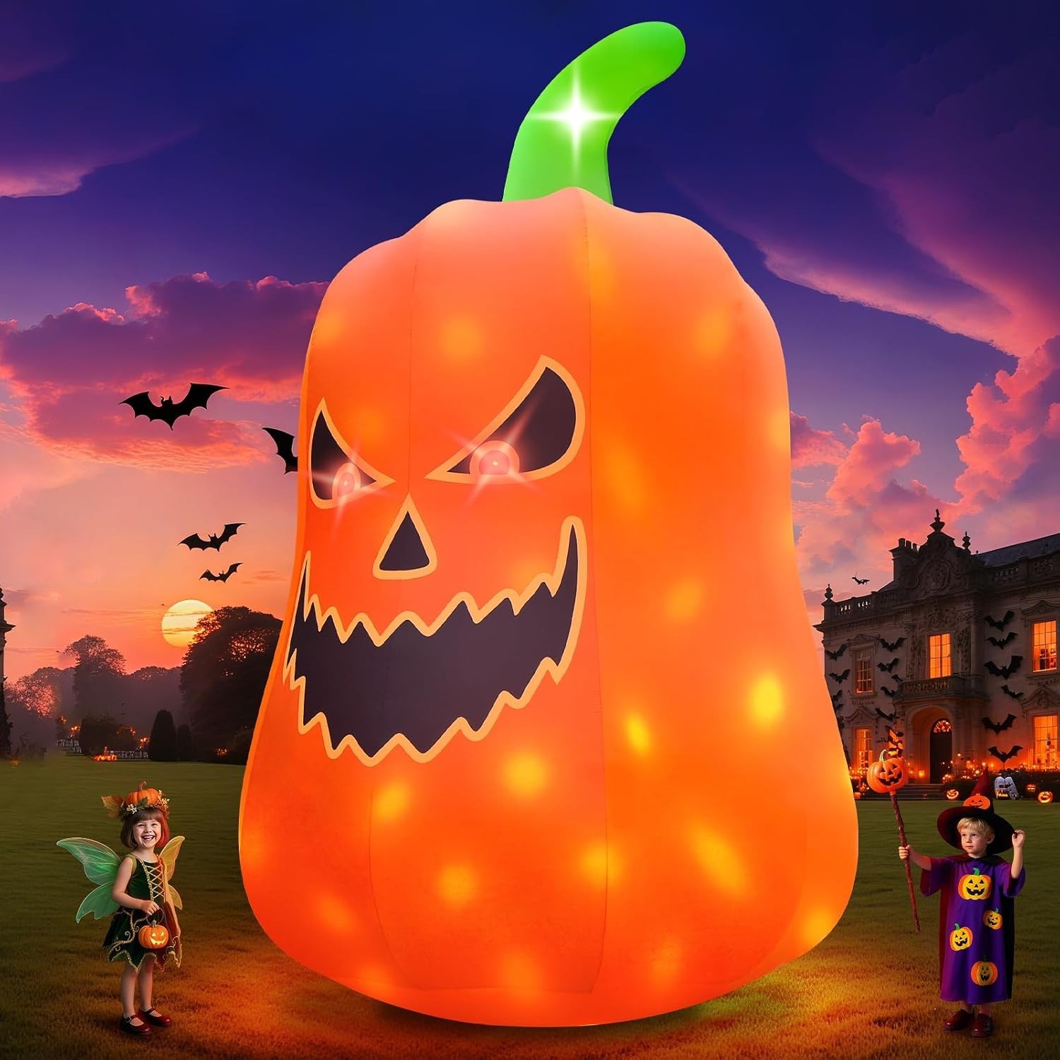 Kalolary 20FT Tall Halloween Pumpkin Inflatable Outdoor Decoration