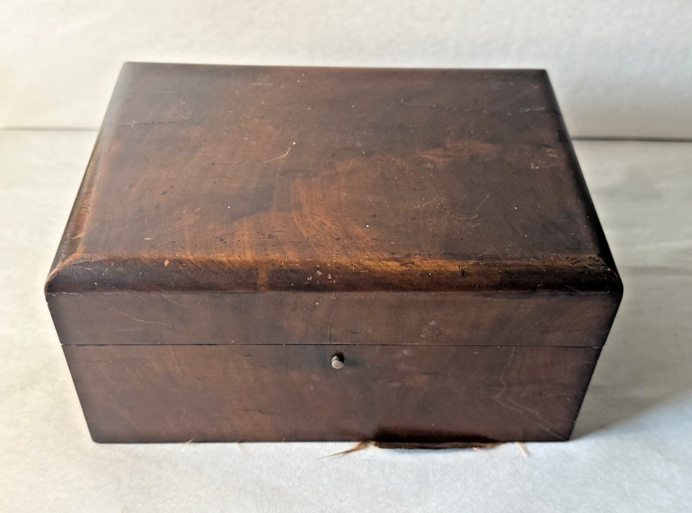 Antique Wood Presentation Jewelry Box Boston Potato Chips Advertising Panel