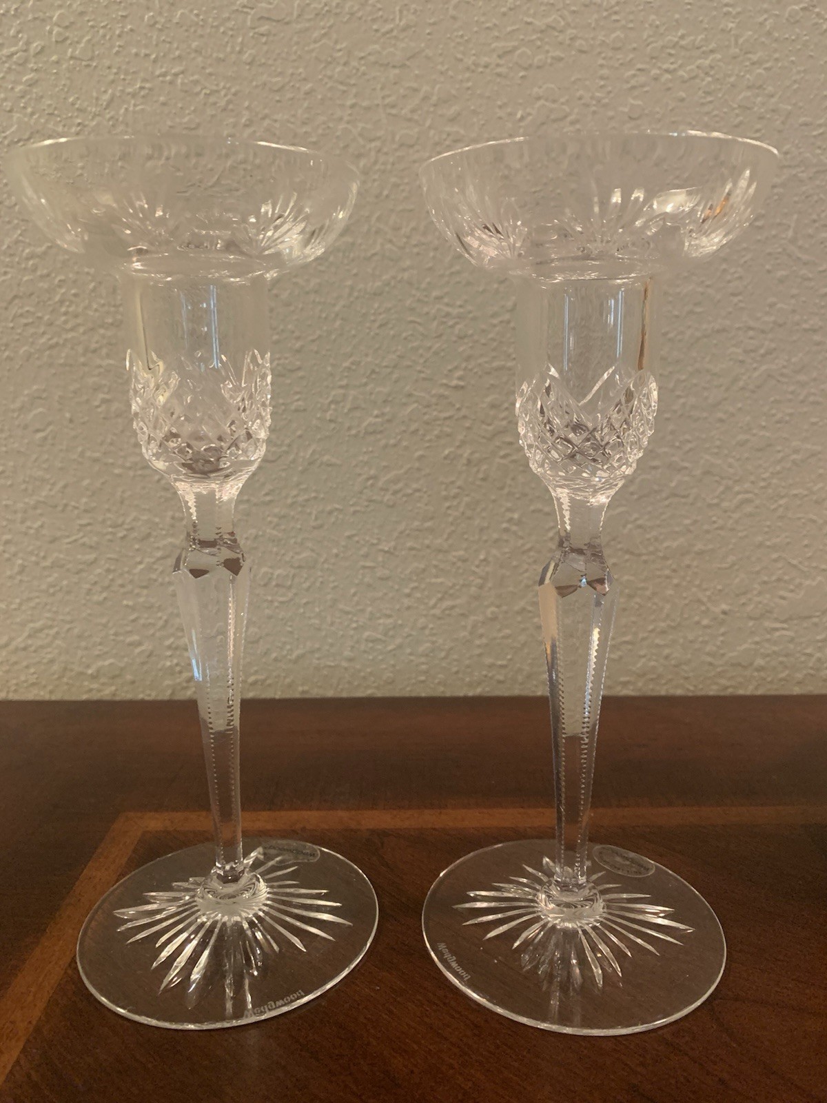 Wedgwood Sovereign Lead Crystal Candlestick Holders Majesty 8