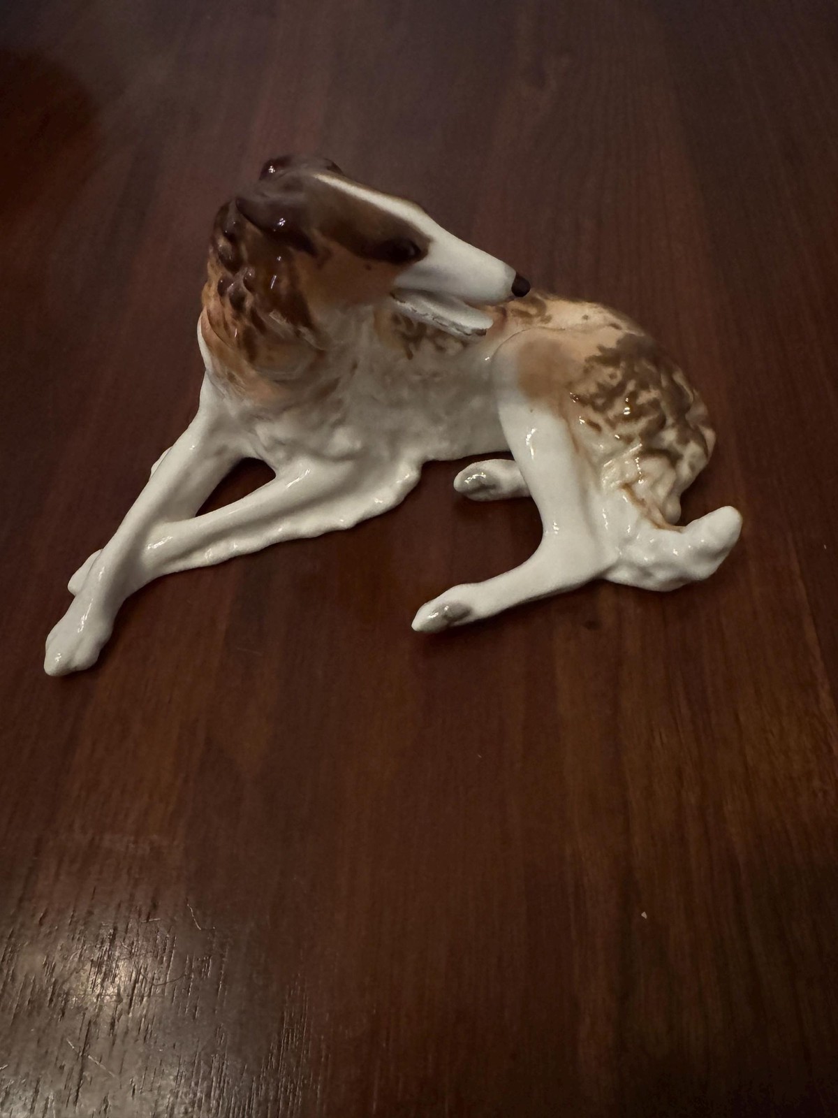Vintage USSR Imperial Porcelain Greyhound (Borzoi) Figurine 8\