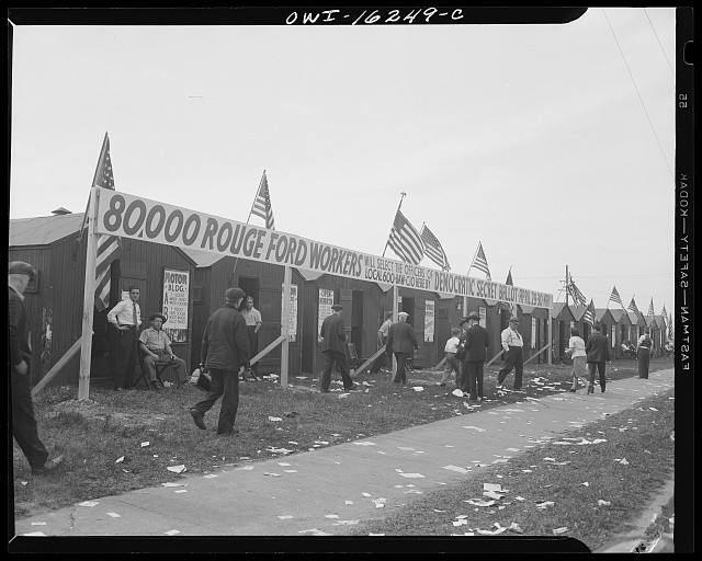 Photo:Detroit, Mich. June, 1941. Union activities at Ford Motor Plant