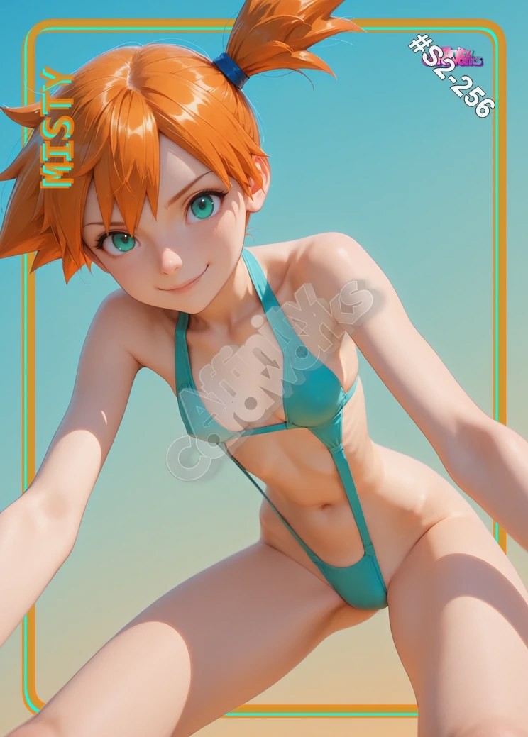 Misty Pokémon Custom Sexy Anime Waifu Trading Card Standard