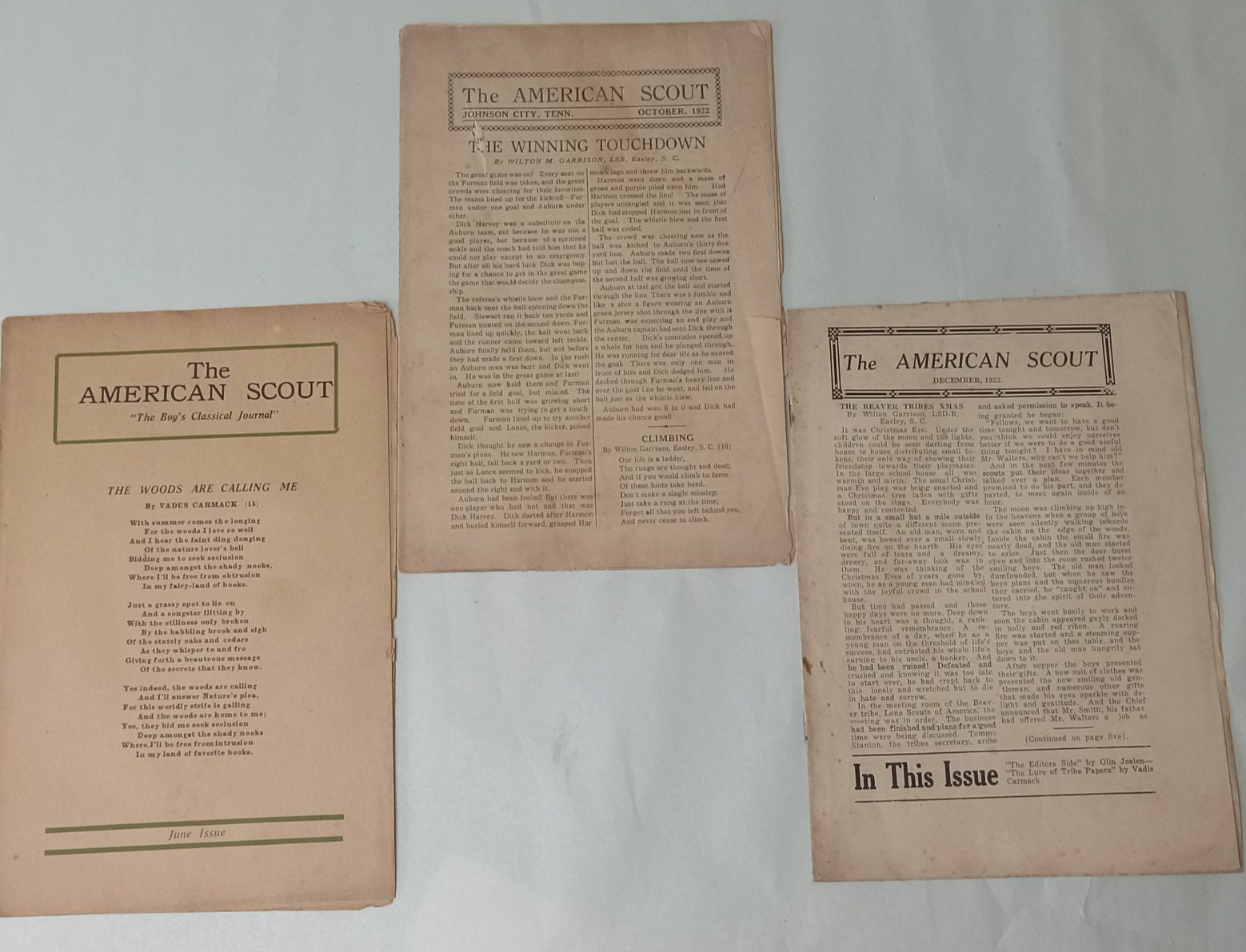 The American Scout Newsletter Magazine Lot of 3 Boy Scouts BSA Vintage 1922 The American Scout Newsletter Magazine Lot of 3 Boy Scouts BSA Vintage 1922