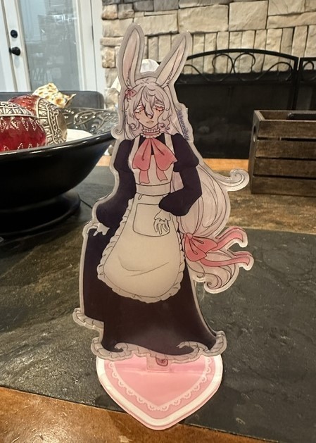 Anime Girl with Bunny Ears in Maid Uniform -  Acrylic Stand Figure ?