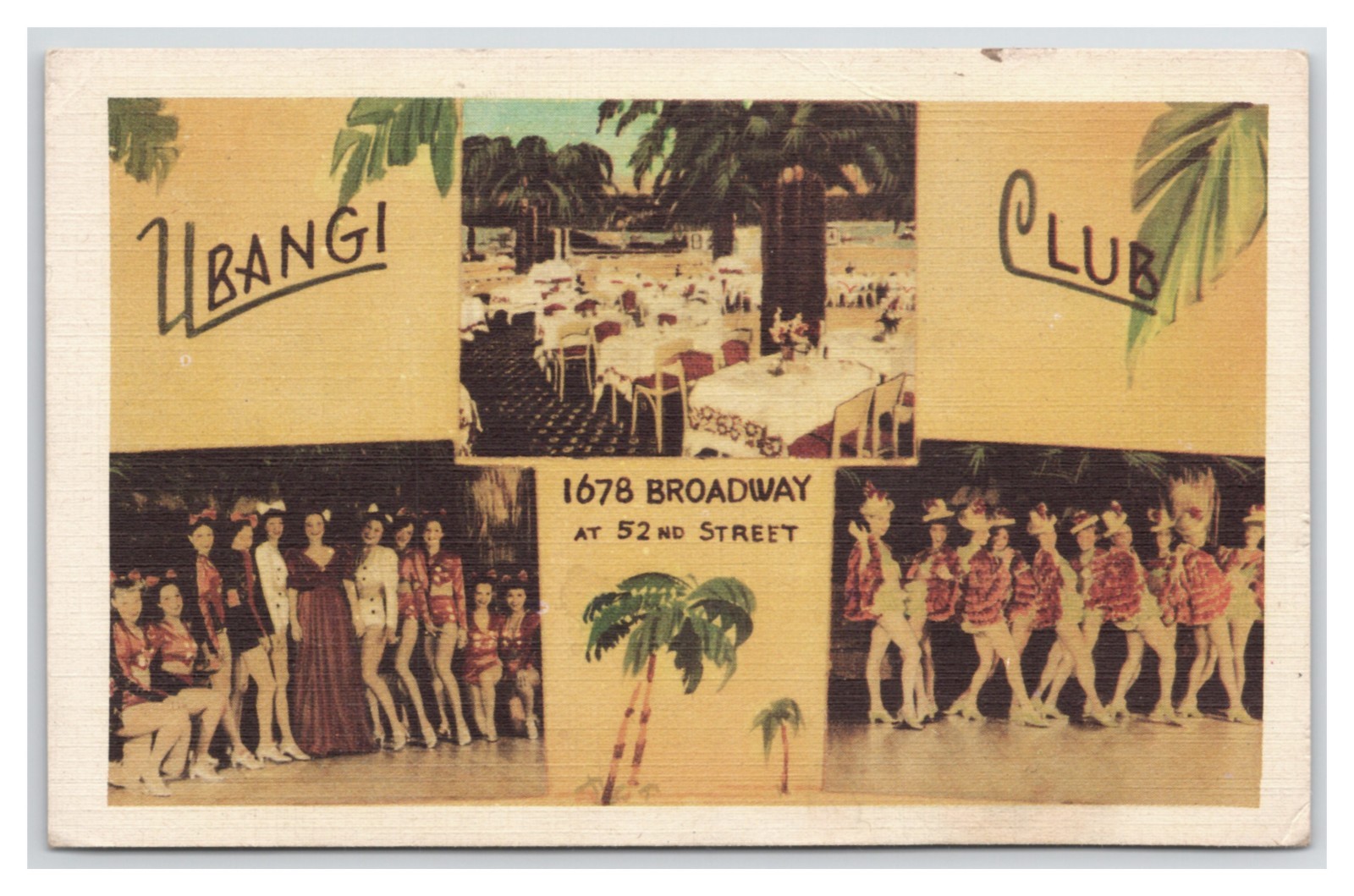 NEW YORK UBANGI CLUB HARLEM ON BROADWAY 1944 MRS CONNELLY, NEW ROCHELLE.