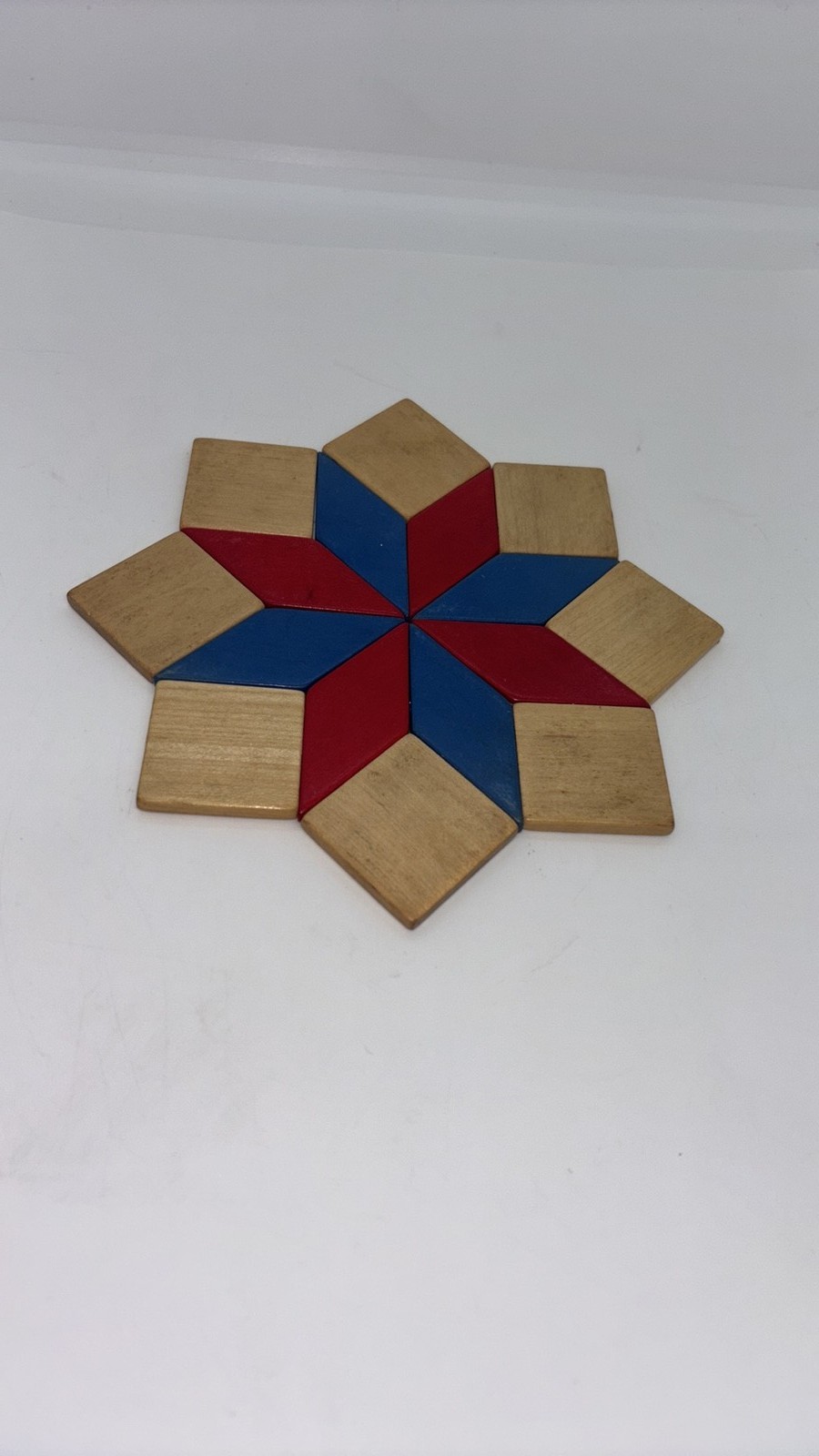 Vintage Hand-Painted Wooden Star Trivet Vintage Hand-Painted Wooden Star Trivet