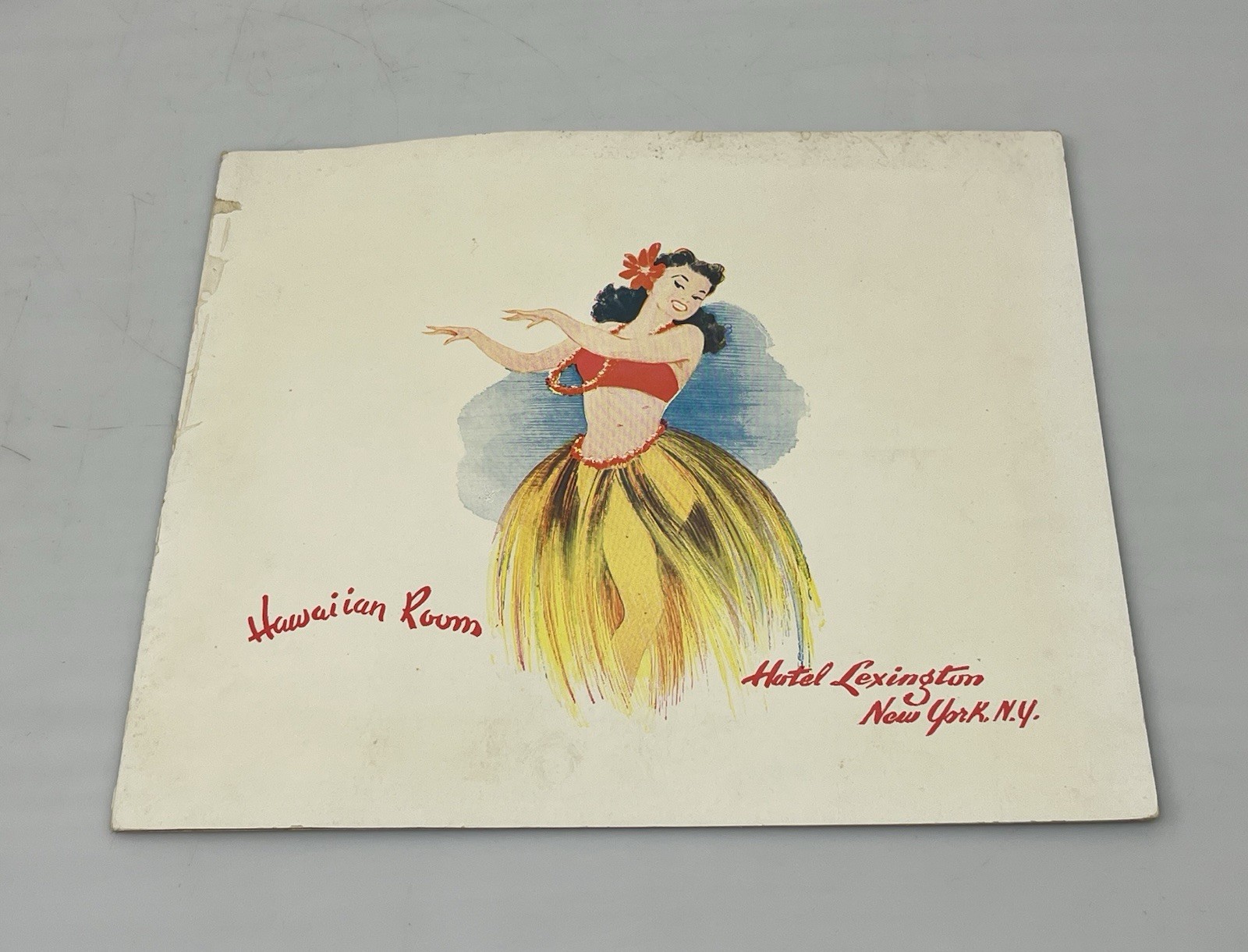 1959 New York Hotel Lexington Hawaiian Room Restaurant Souvenir Photo