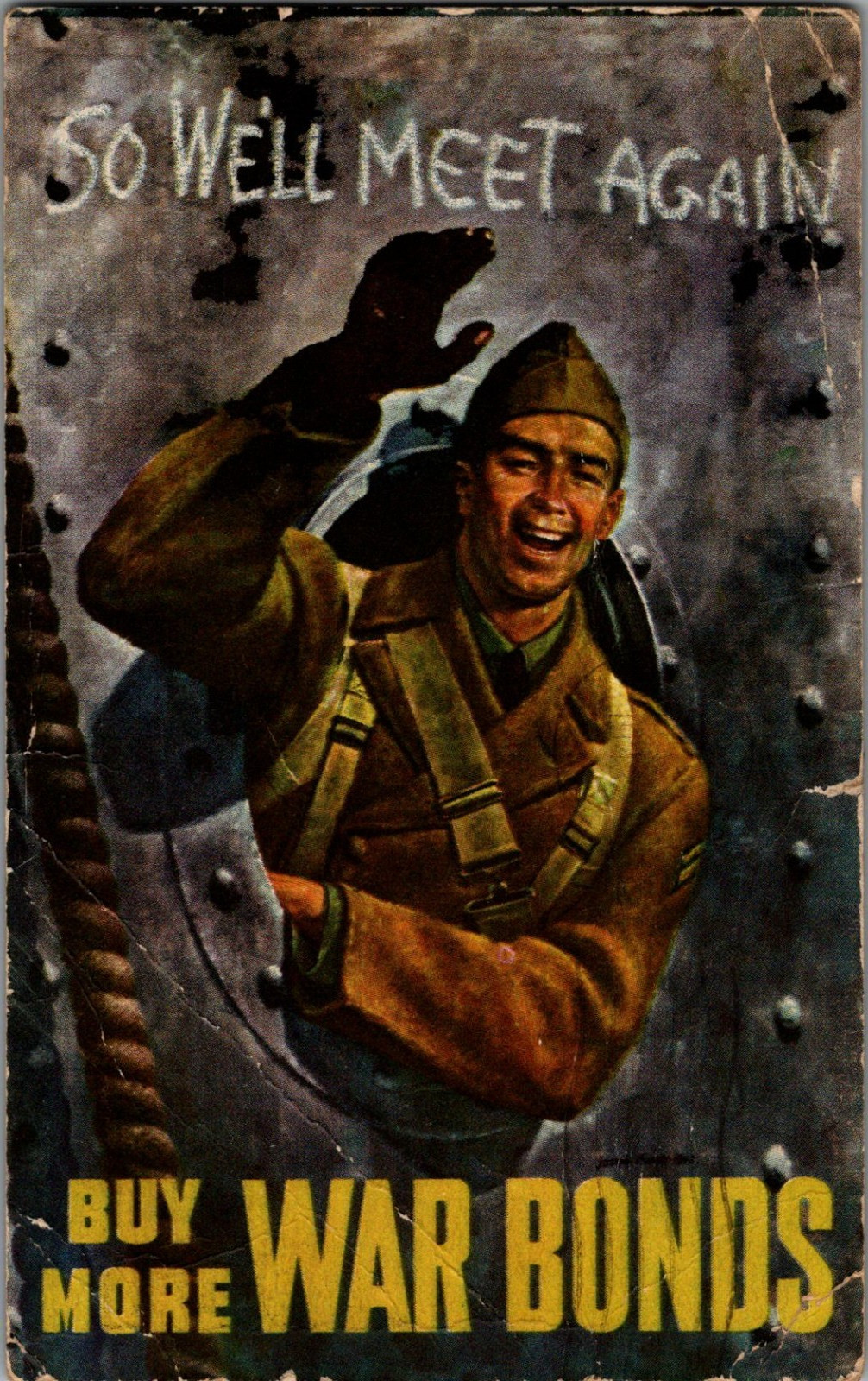 Vtg Postcard Buy More War Bonds, WWII  Postmarked 1943 US Treasury