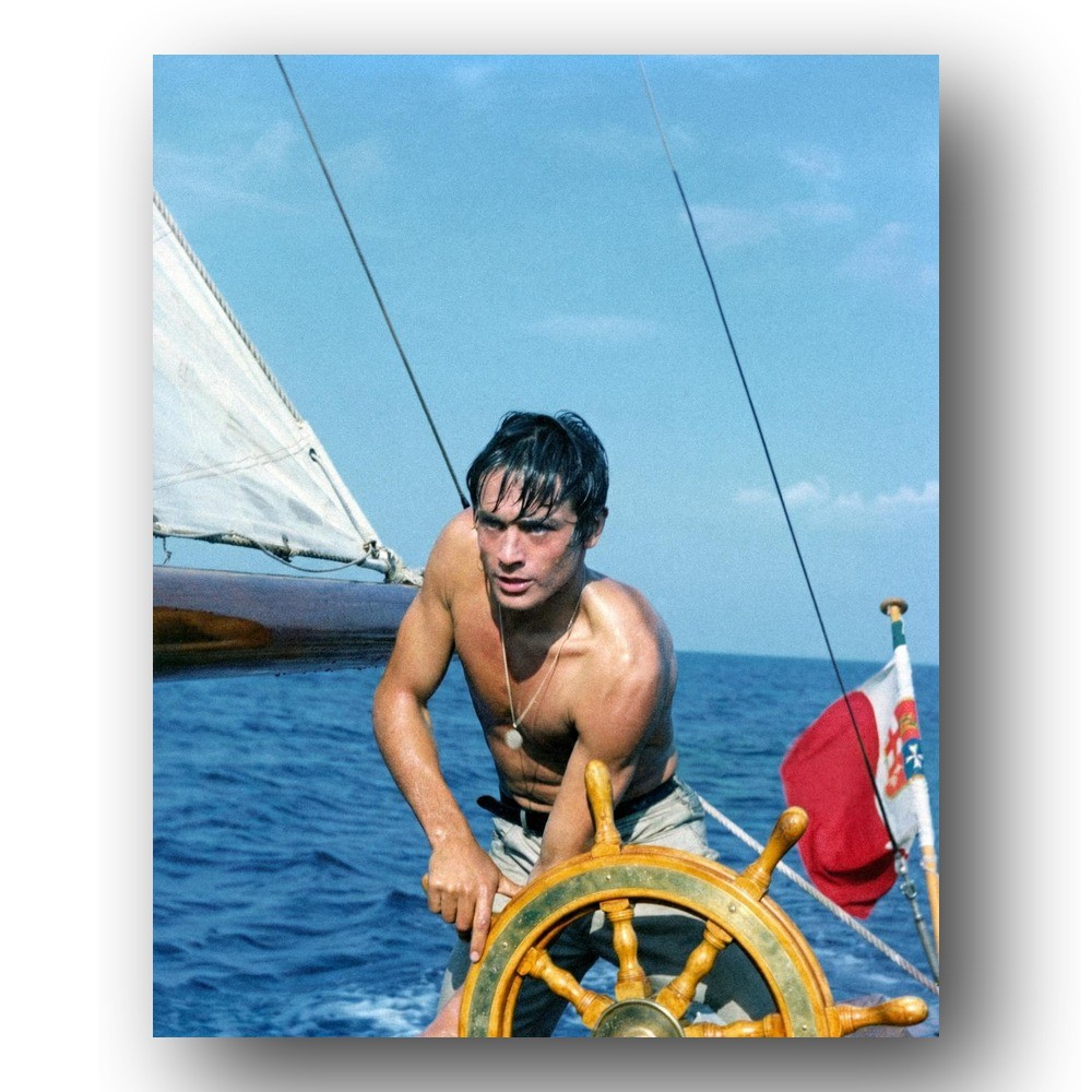 Alain Delon Photo 8x10 Plein Soleil Film Set 1960s Rene Clement French Actor