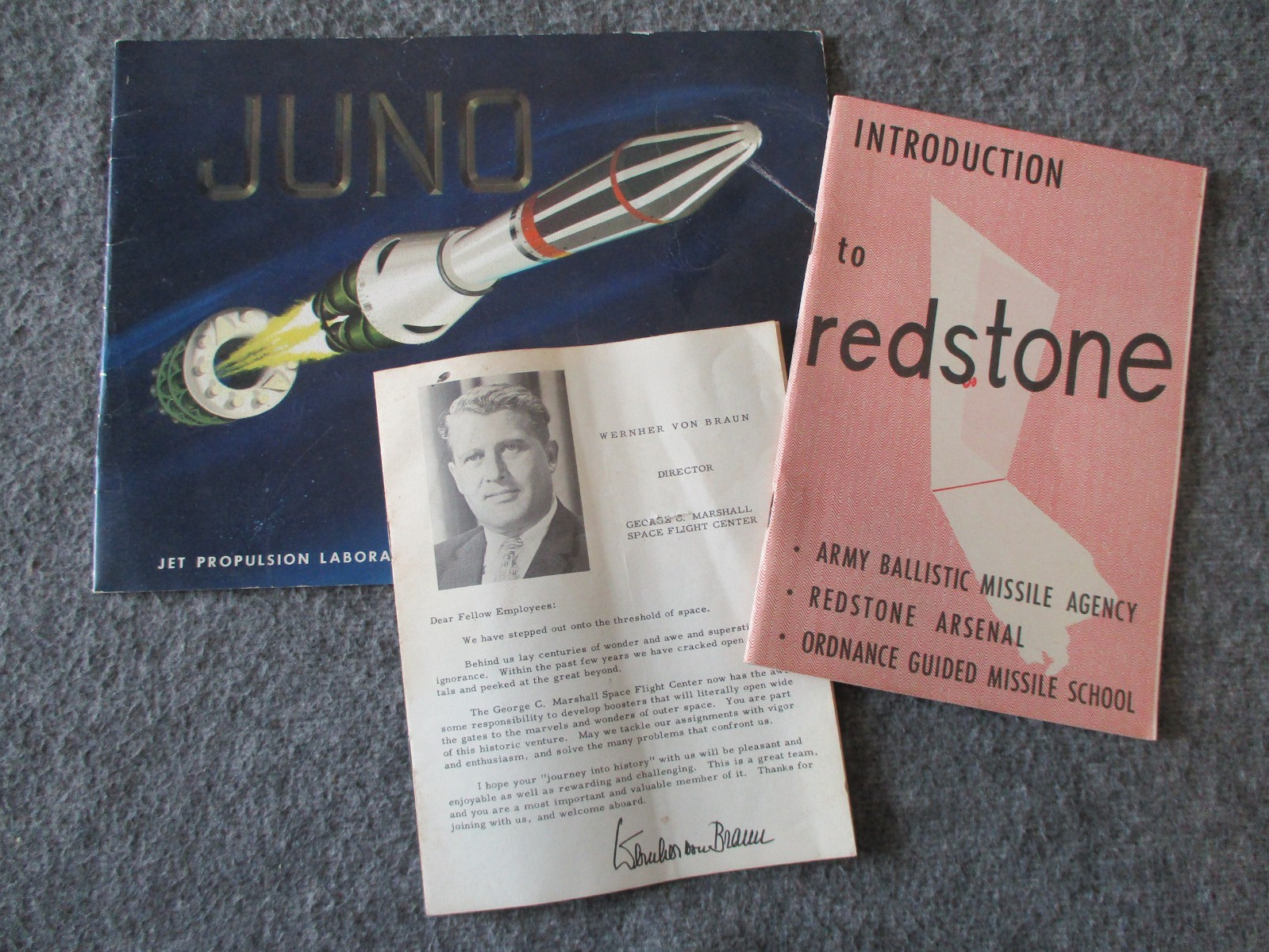 NASA ABMA WERNHER VON BRAUN JUNO BOOKS START OF MSFC and ABMA LEGACY-RARE 50s-60 NASA ABMA WERNHER VON BRAUN JUNO BOOKS START OF MSFC and ABMA LEGACY-RARE 50s-60