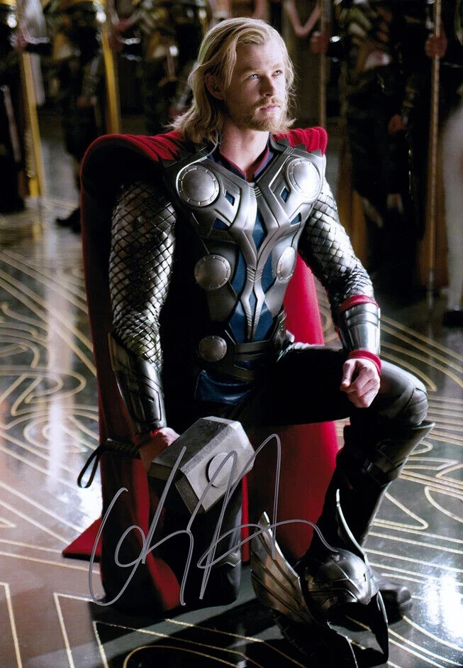 Chris Hemsworth Signed Autograph Thor Photo 8x10 COA