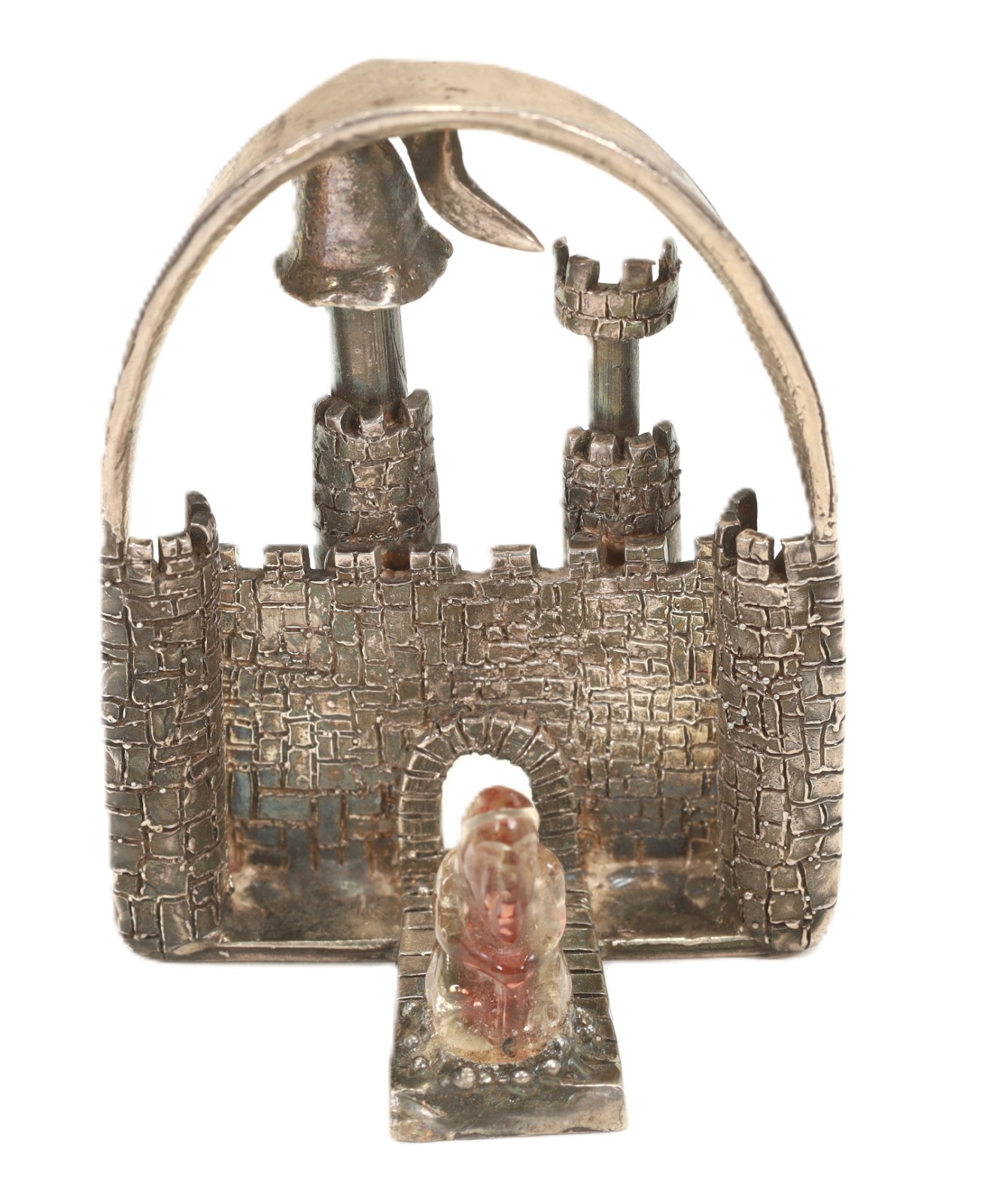 RP 1993 Sterling Silver Fantasy Castle Scene Sculpture Wizard Monk 56g