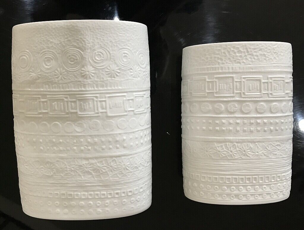 Set of Rosenthal Freyer White porcelain vases. Studio Line.