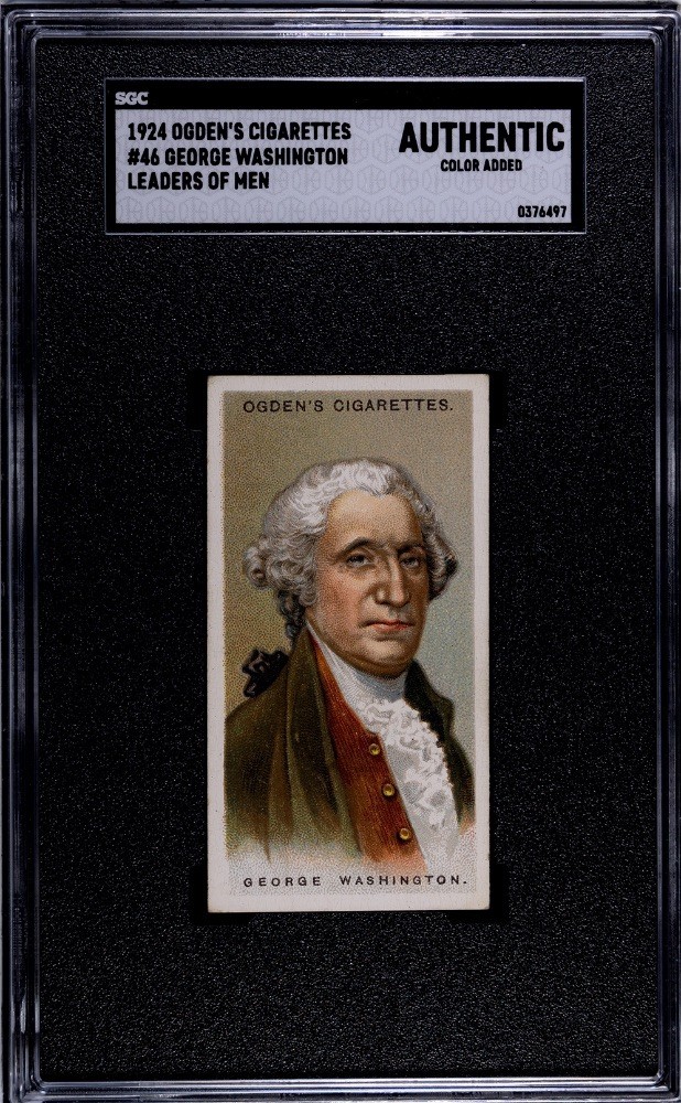 1924 ITC Leaders of Men Tobacco Ogden's Back George Washington #46 SGC A