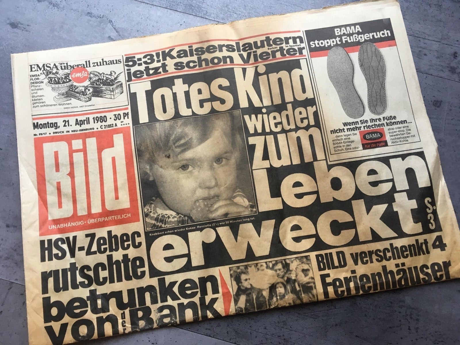 Bildzeitung 21.04.1980 April 21.4.1980 gift 39. 40. 41. 42. 43rd Birthday Bildzeitung 21.04.1980 April 21.4.1980 gift 39. 40. 41. 42. 43rd Birthday