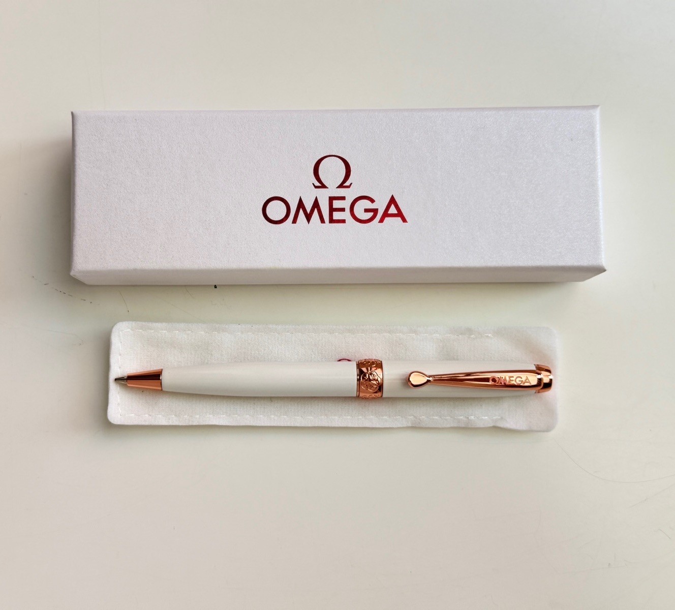 OMEGA Rose Gold Pen Official Timekeeper Collectible Branded Accessory