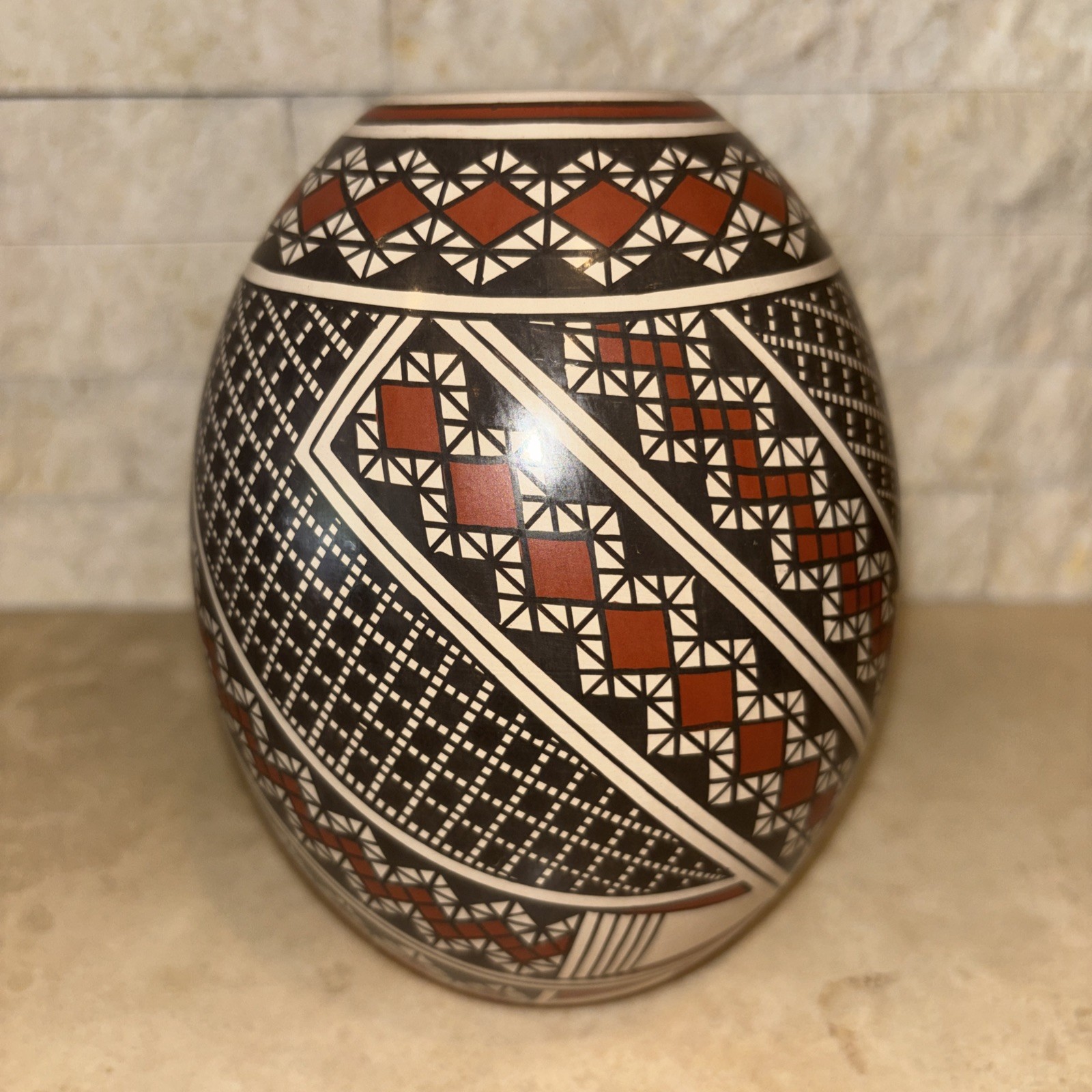 Mata Ortiz Pottery Olla Handmade Pot Signed Tati Ortiz 6.5x5” Mexican Art