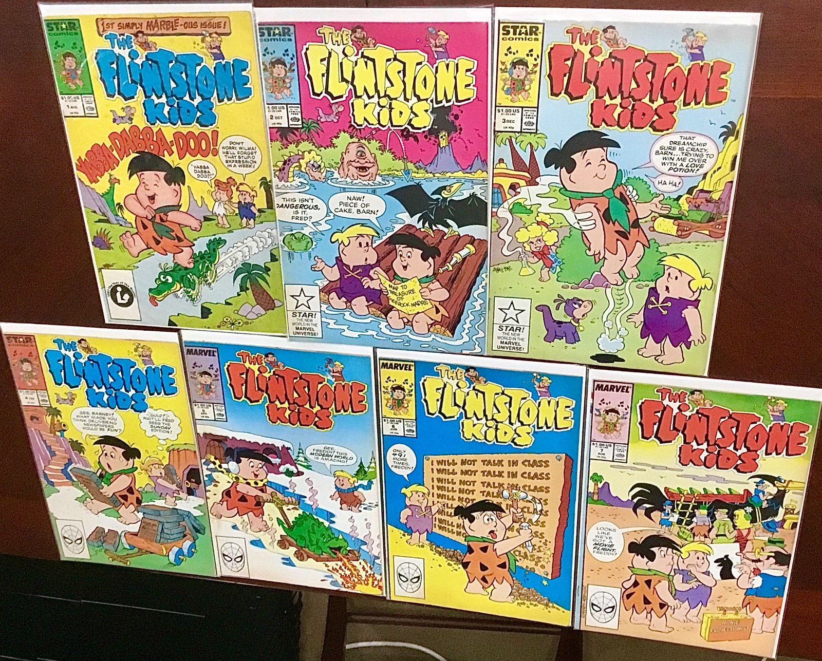 Flintstone Kids Comic Lot - 1-7 Run - Star Comics - Bags & Boards - Ships Free Flintstone Kids Comic Lot - 1-7 Run - Star Comics - Bags & Boards - Ships Free