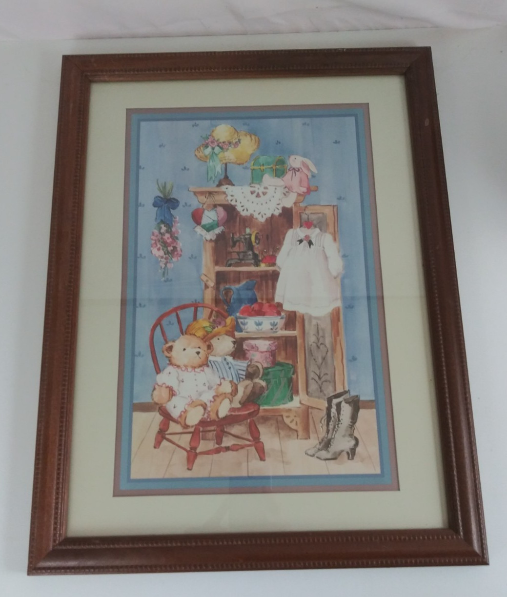 Vintage Home Interiors Country Cupboard Framed By Dallas Woodcraft 21×16