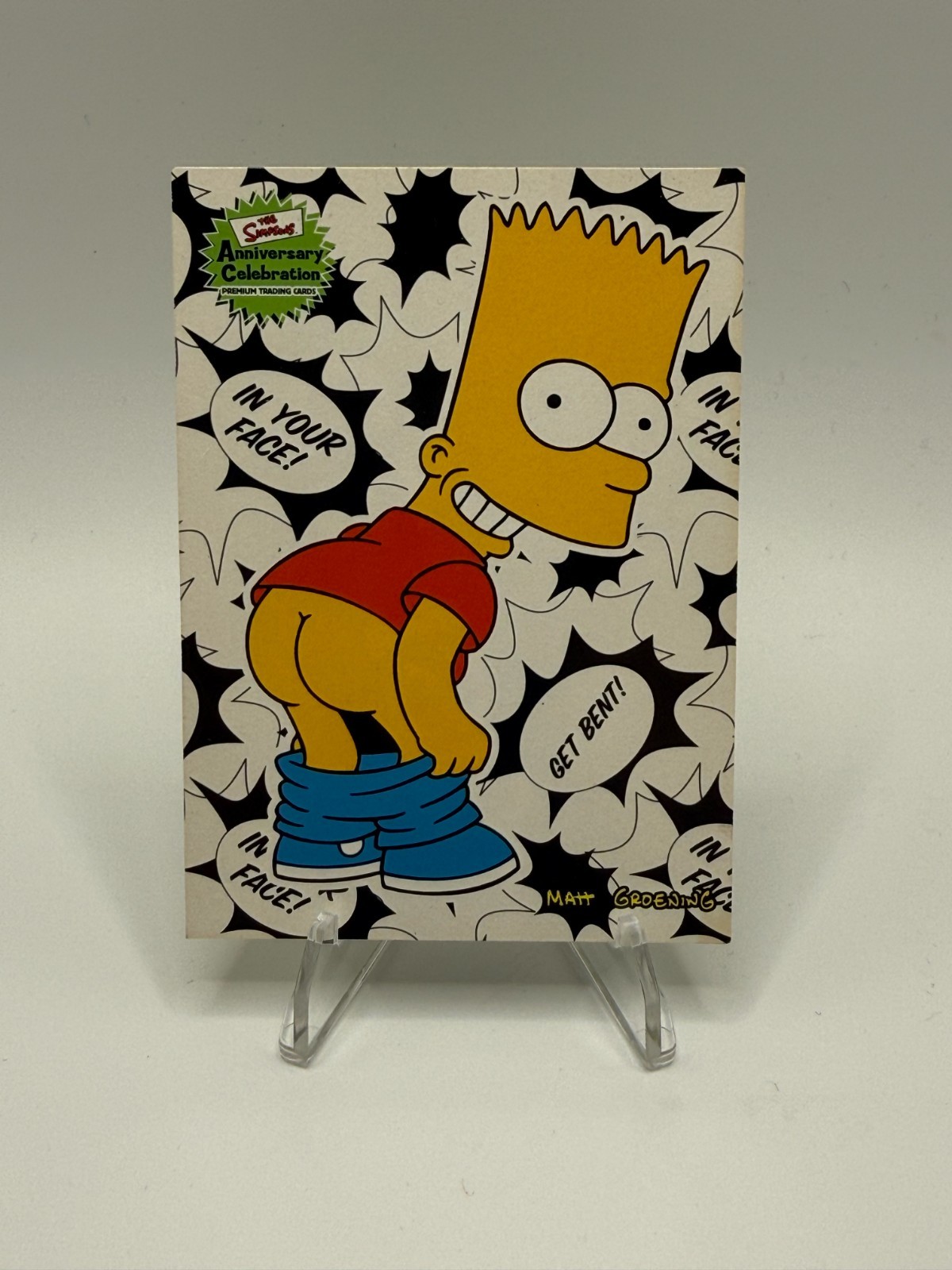 2000 Inkworks Simpsons Anniversary Celebration #66 Kiss My Bart Censored Card