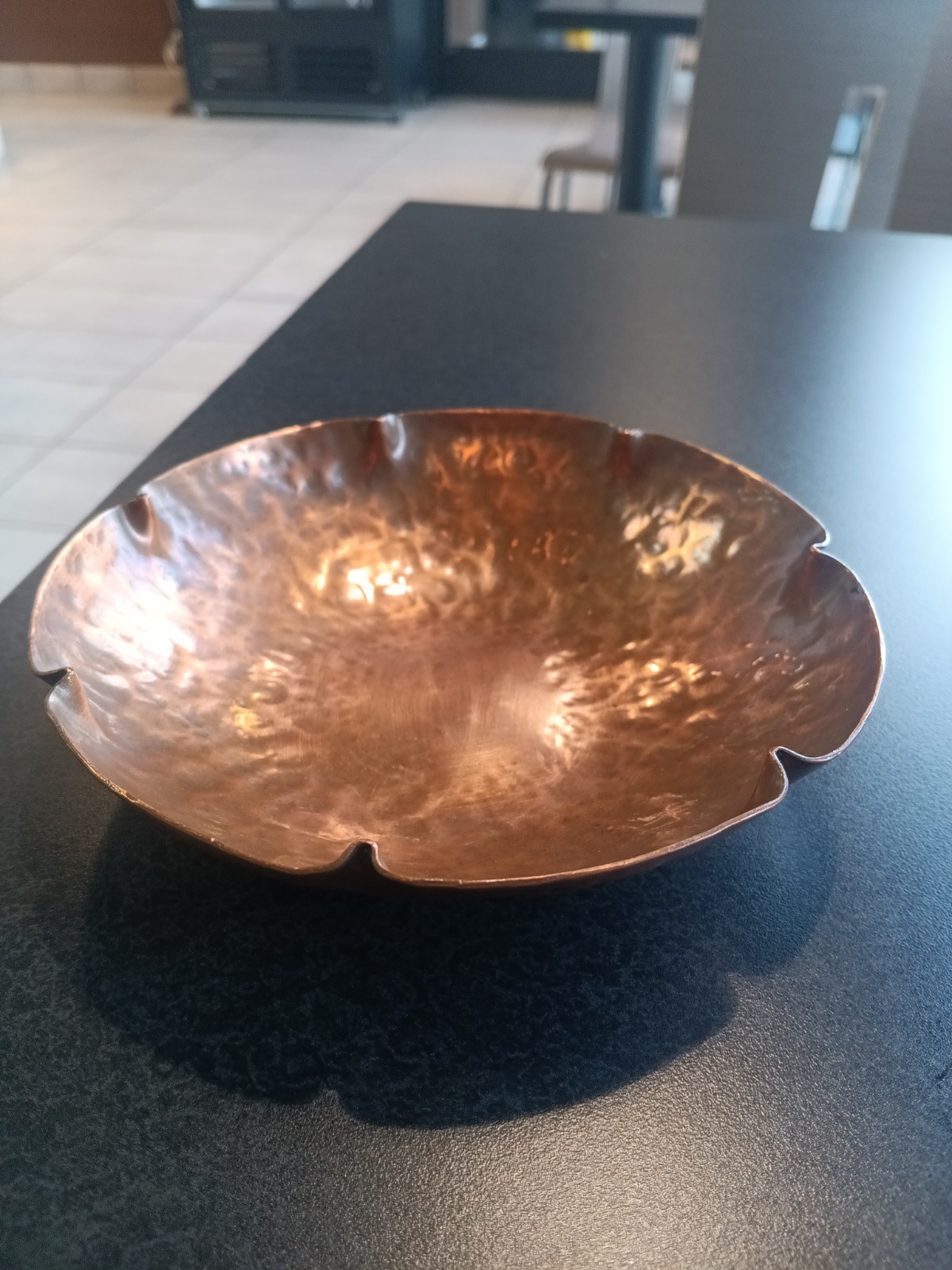  Arts & Crafts Hand Hammered  Solid Copper Bowl Smokey Mountains Brownson TN