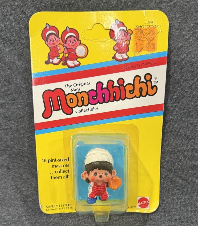 Vtg 1981 MATTEL The Original Mini MONCHHICHI Shortstop  5064 UNPUNCHED NOS