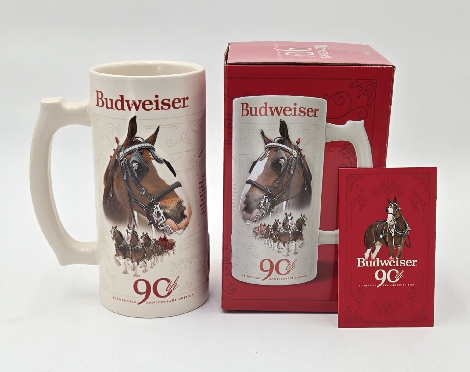 Budweiser 90th Anniversary Holiday Stein 2023 Christmas Edition - NEW MUG