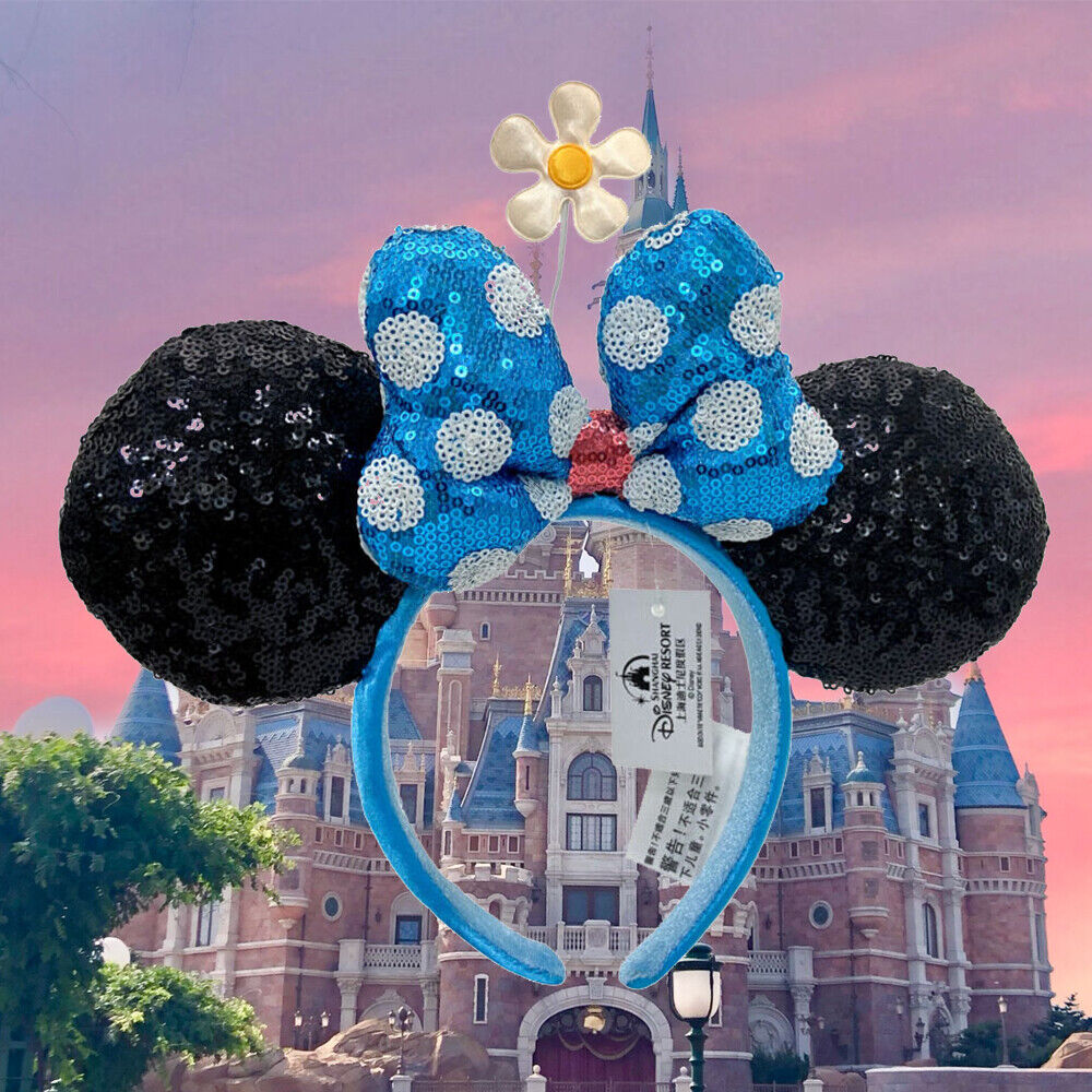 Timeless Flower Disney-Parks Minnie Ears Hat Sequins Polka Dot Headband