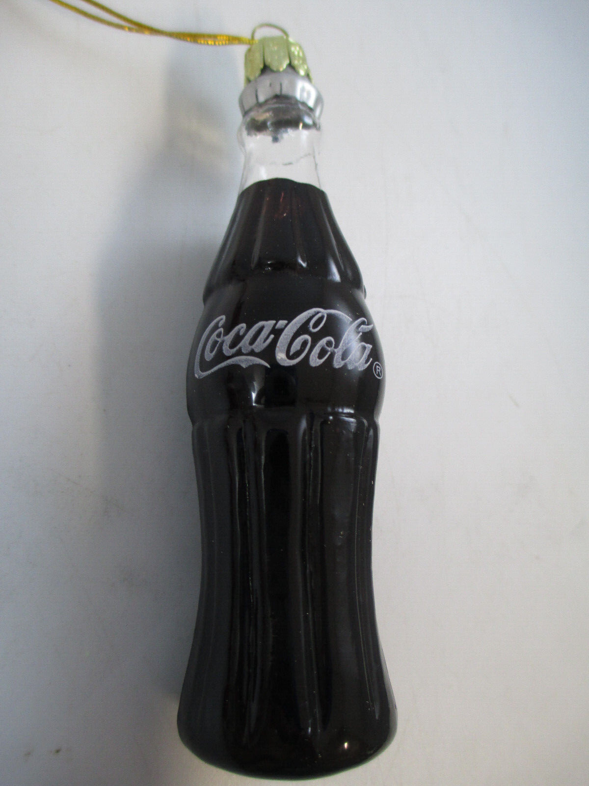 Coca-Cola Contour Glass Bottle Holiday Christmas Ornament Coke