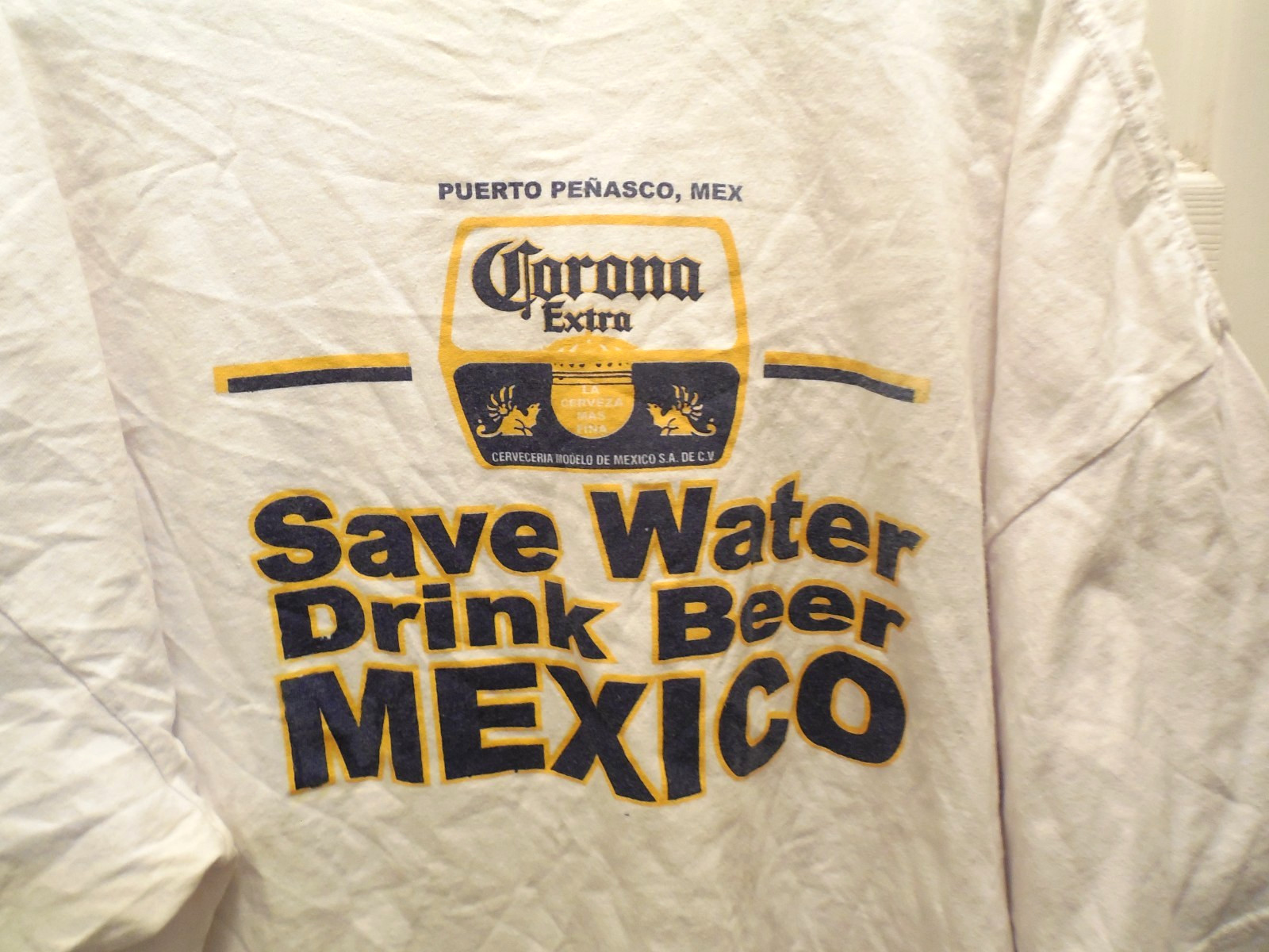 VTG Y2K Corona Tijuana Mexico Beach Club Save Water drink Beer  T-Shirt Mens 3X