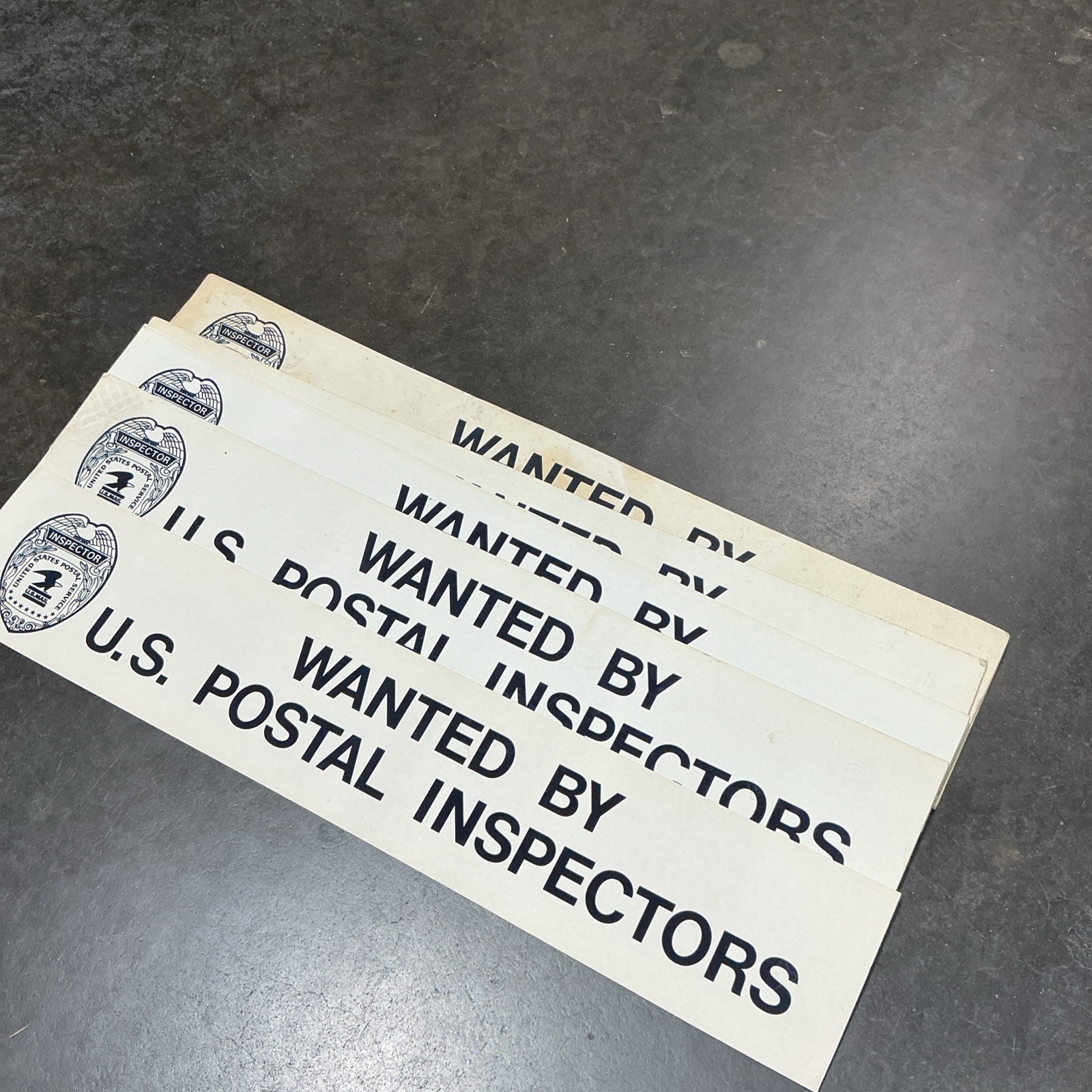 Vintage 1970S Wanted By US Postal Inspectors Signage New Old Stock￼ 11 Total￼