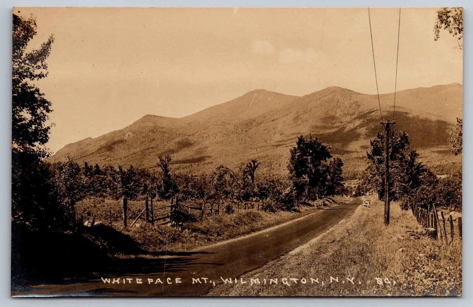 Whiteface Mountain. Wilmington New York Real Photo Postcard RPPC