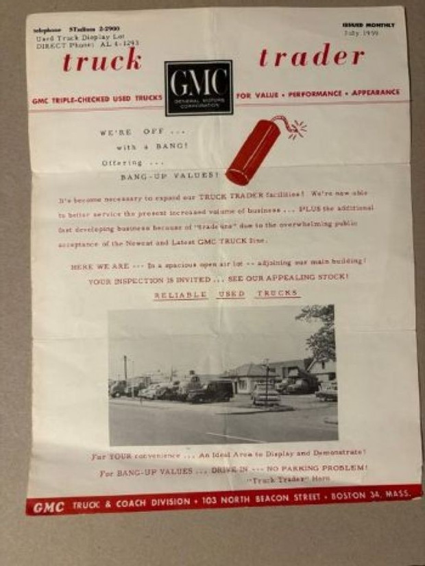 1959 GMC Truck Trader advertising - used trucks tractors buses diesel for sale $