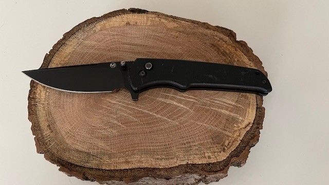 Boker Magnum 440A Folding Pocket Knife Blackjay Plain Blade Black Knife