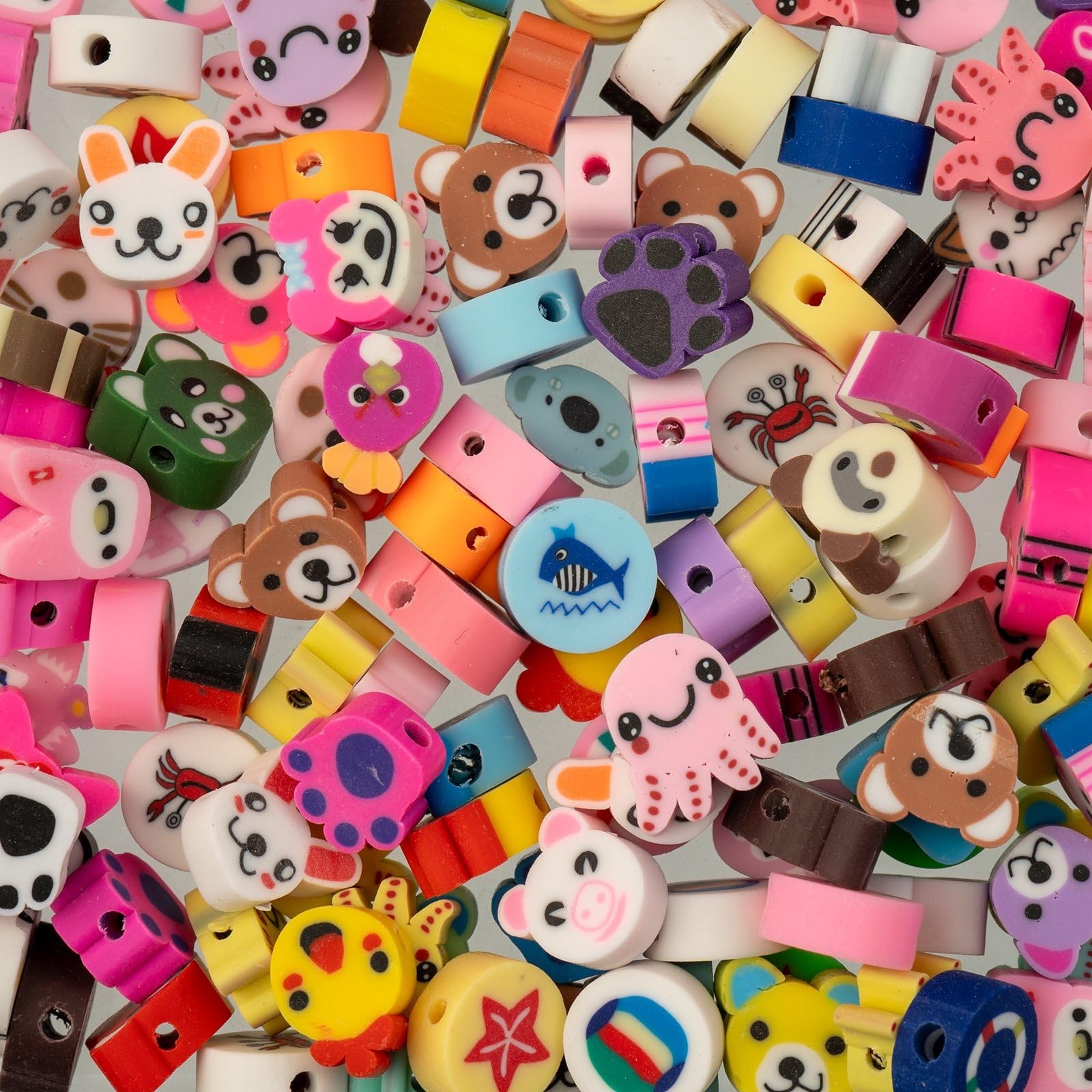 120pcs John Bead 9mm Animals Polymer Clay Craft Beads for Jewelry Bracelet 120pcs John Bead 9mm Animals Polymer Clay Craft Beads for Jewelry Bracelet