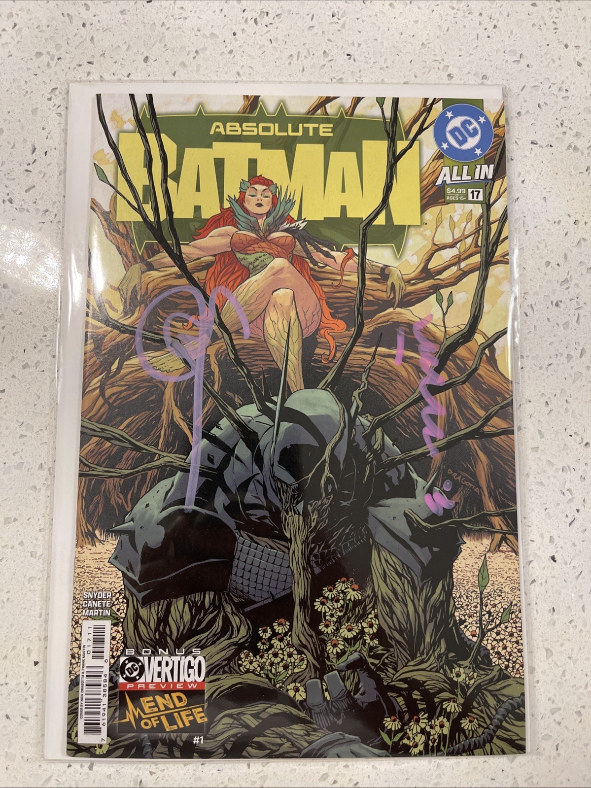 Absolute Batman 17 1st Print 2x Signed Scott Snyder And Eric Canete COA