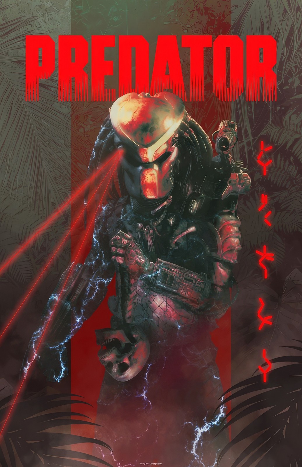 Predator Jungle Hunter Yautja Arnold Schwarzenegger Sci Fi Action Movie Poster